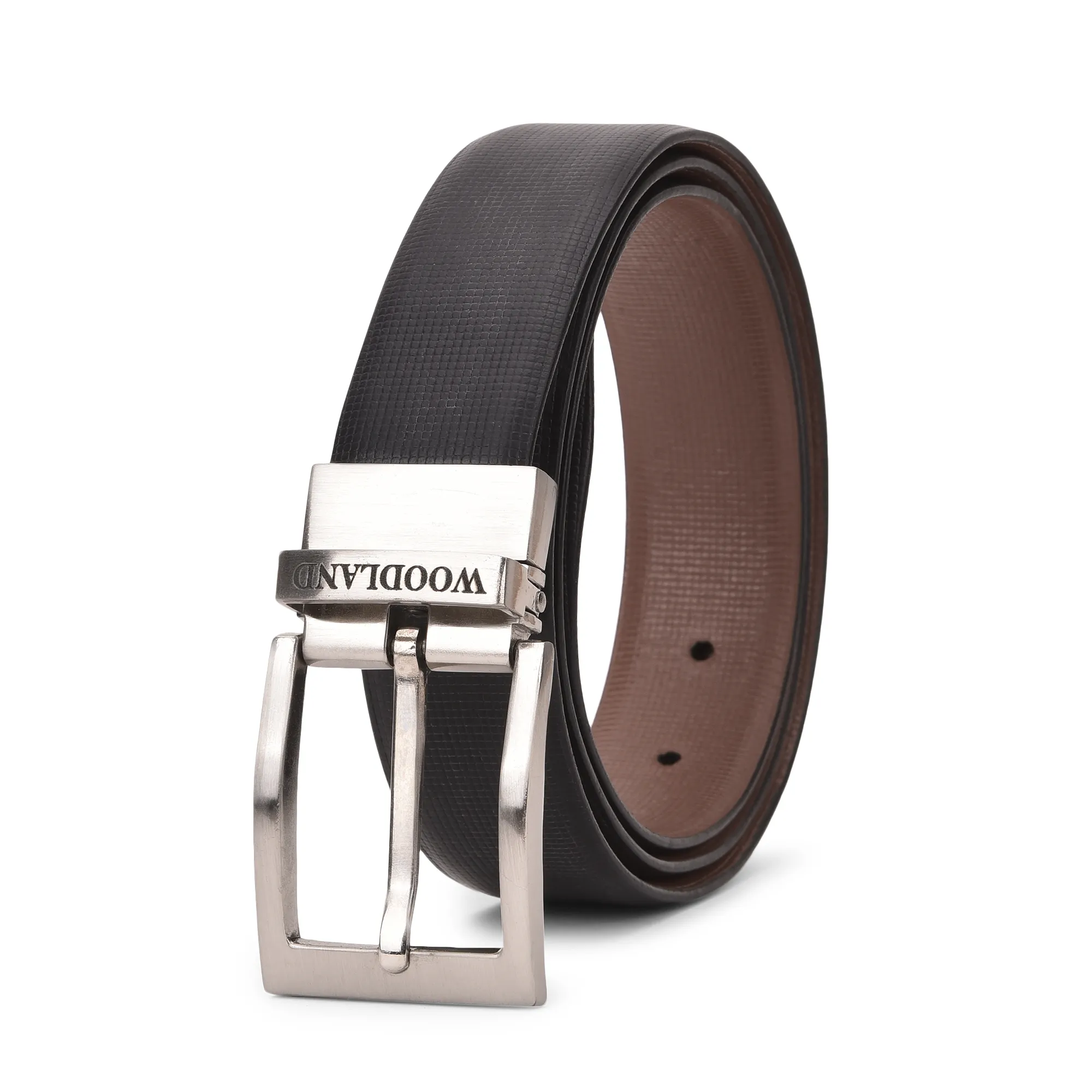 Woodland Black/Tan Reversible Leather Belt - Thumbnail 5