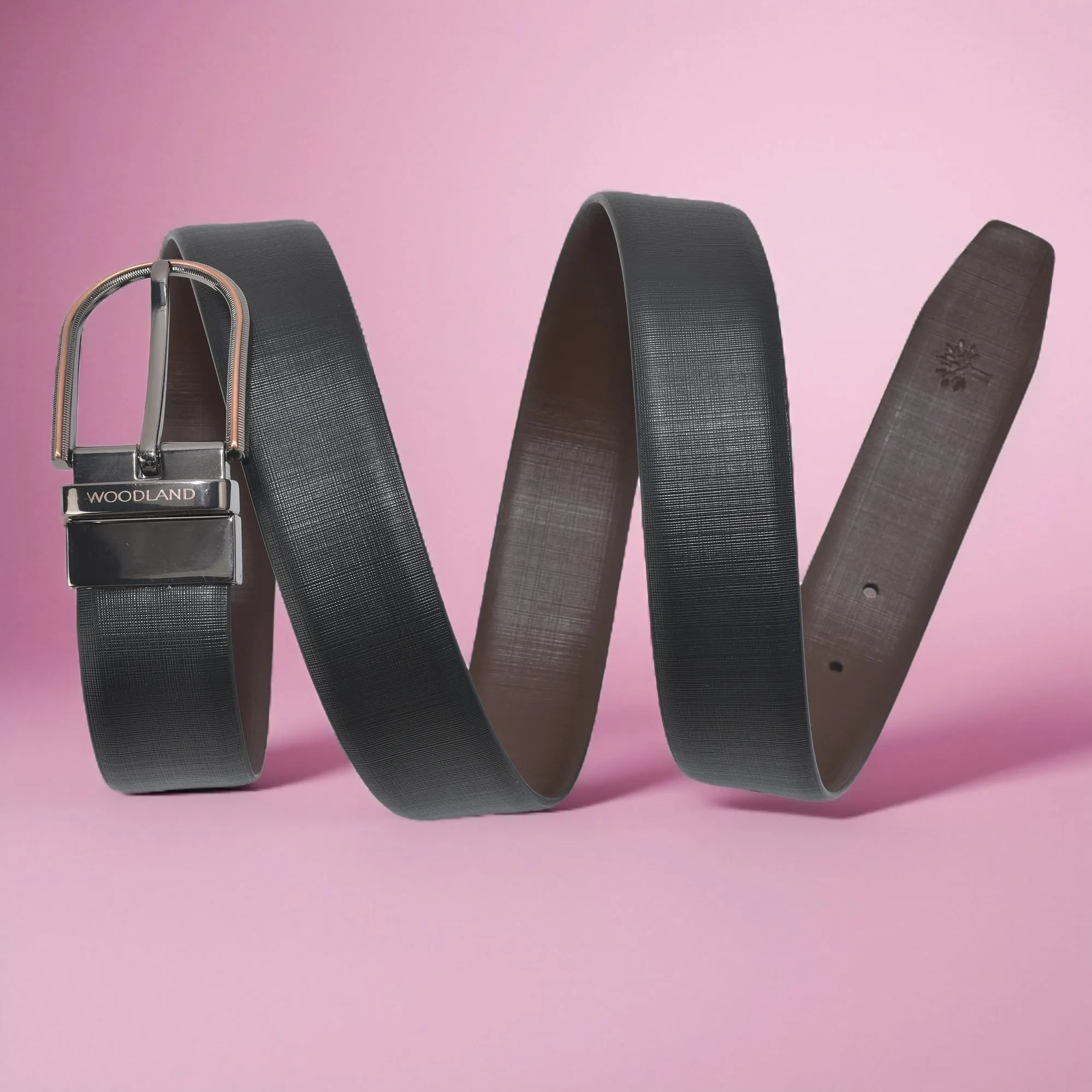 Woodland Black/Brown Reversible Leather Belt - Thumbnail 9