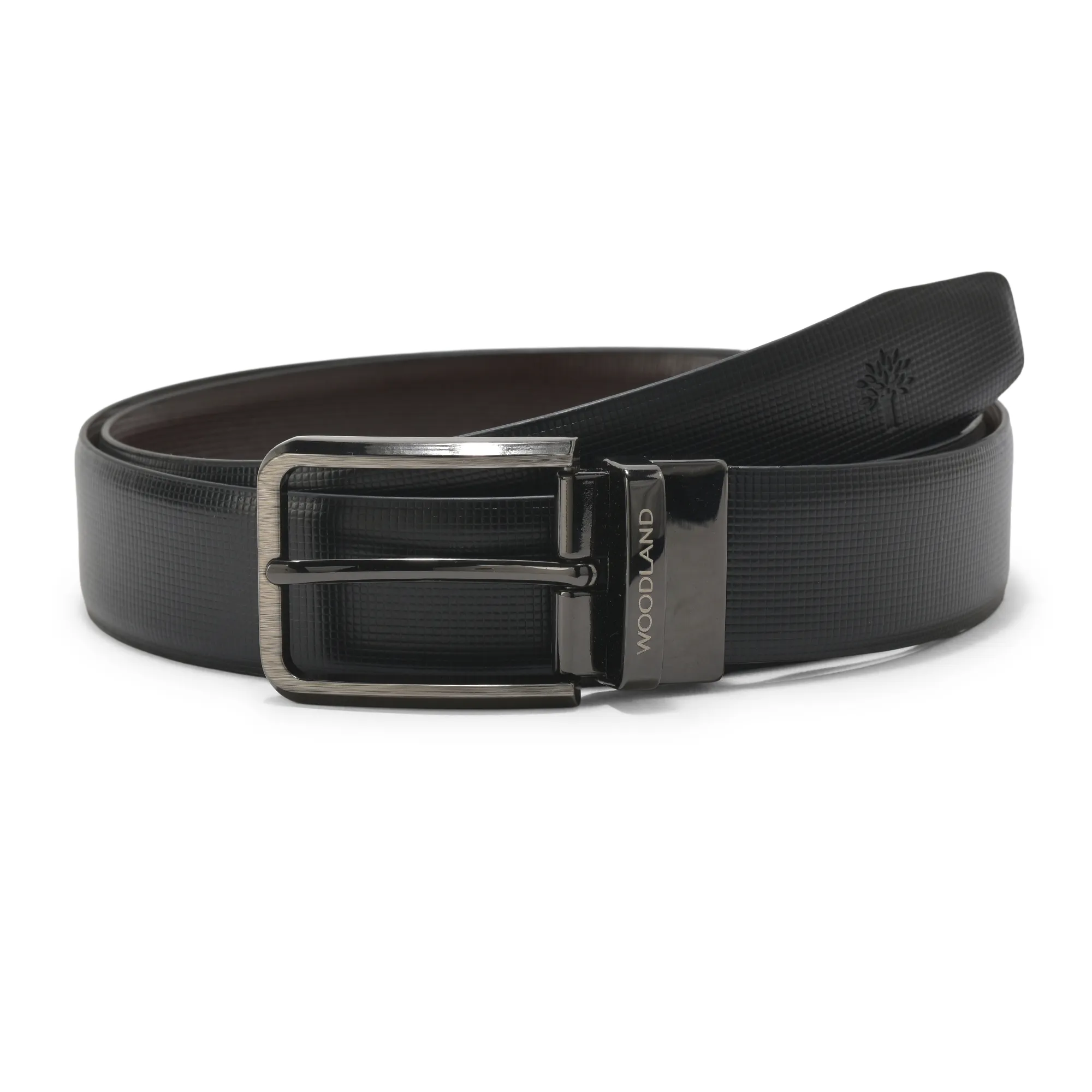 Woodland Black/Brown Reversible Mens Leather Belt - Thumbnail 2