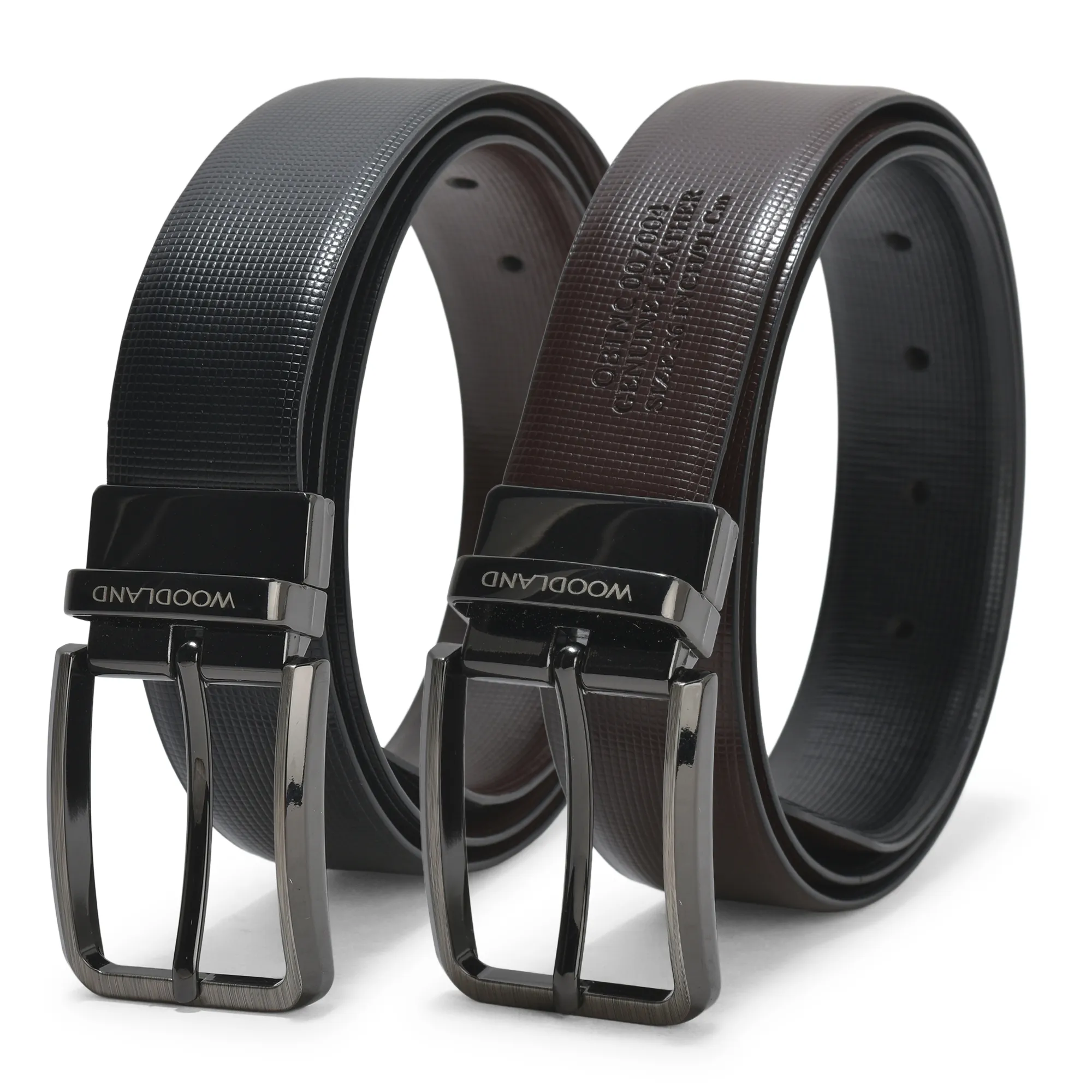 Woodland Black/Brown Reversible Mens Leather Belt - Thumbnail 7