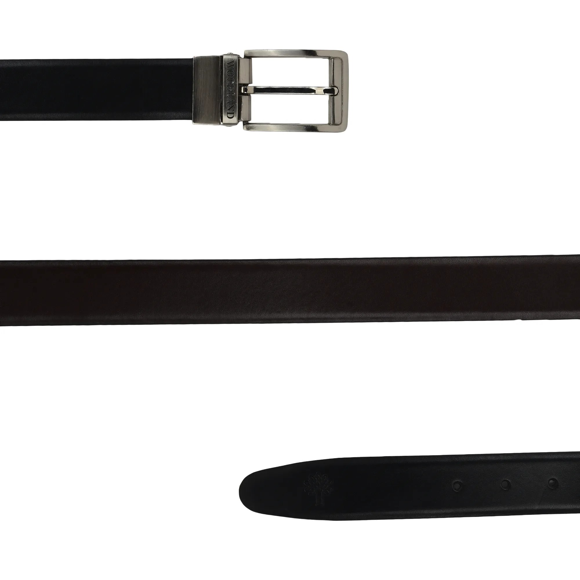 Woodland Black/Brown Reversible Leather Belt - Thumbnail 3