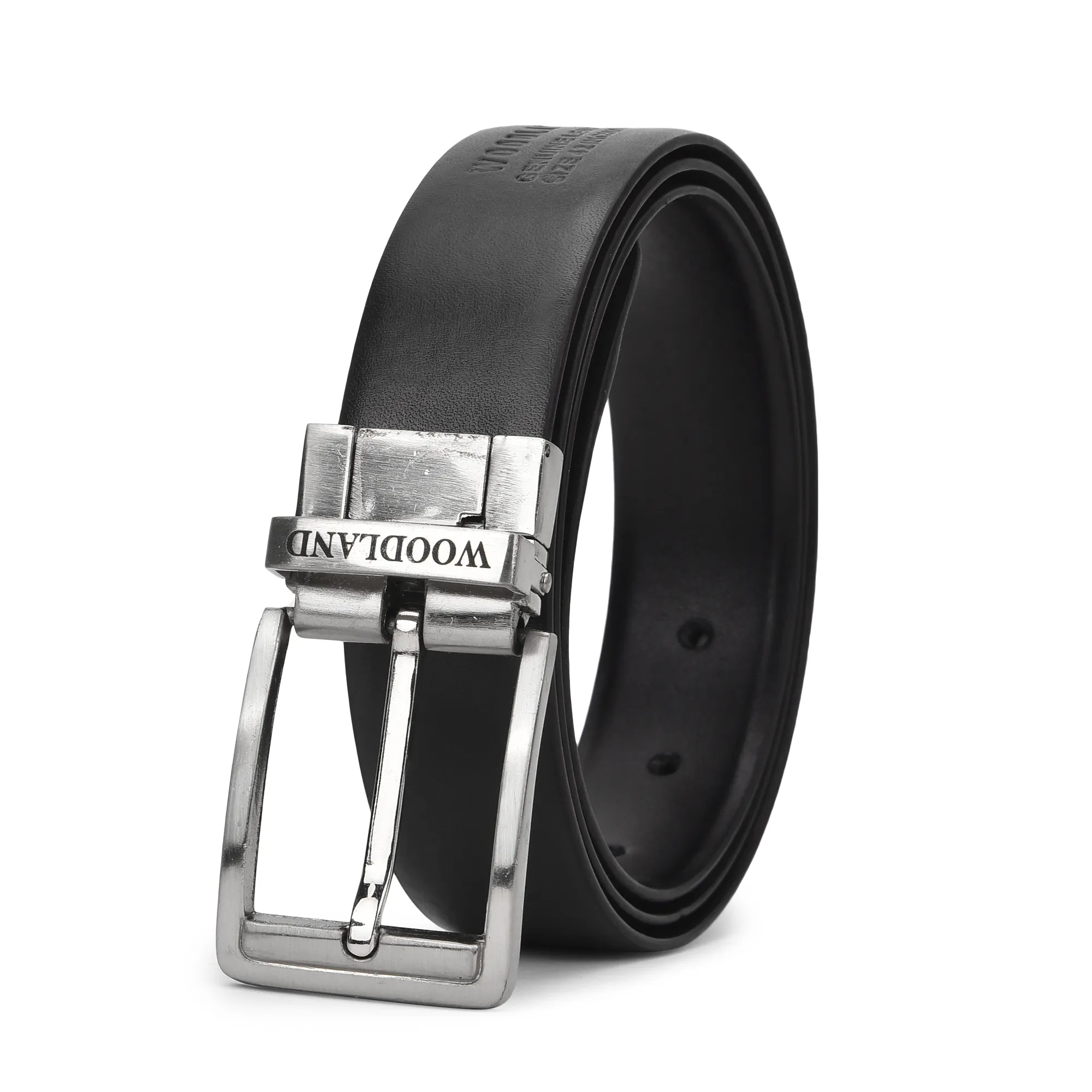 Woodland Black/Brown Reversible Leather Belt - Thumbnail 5