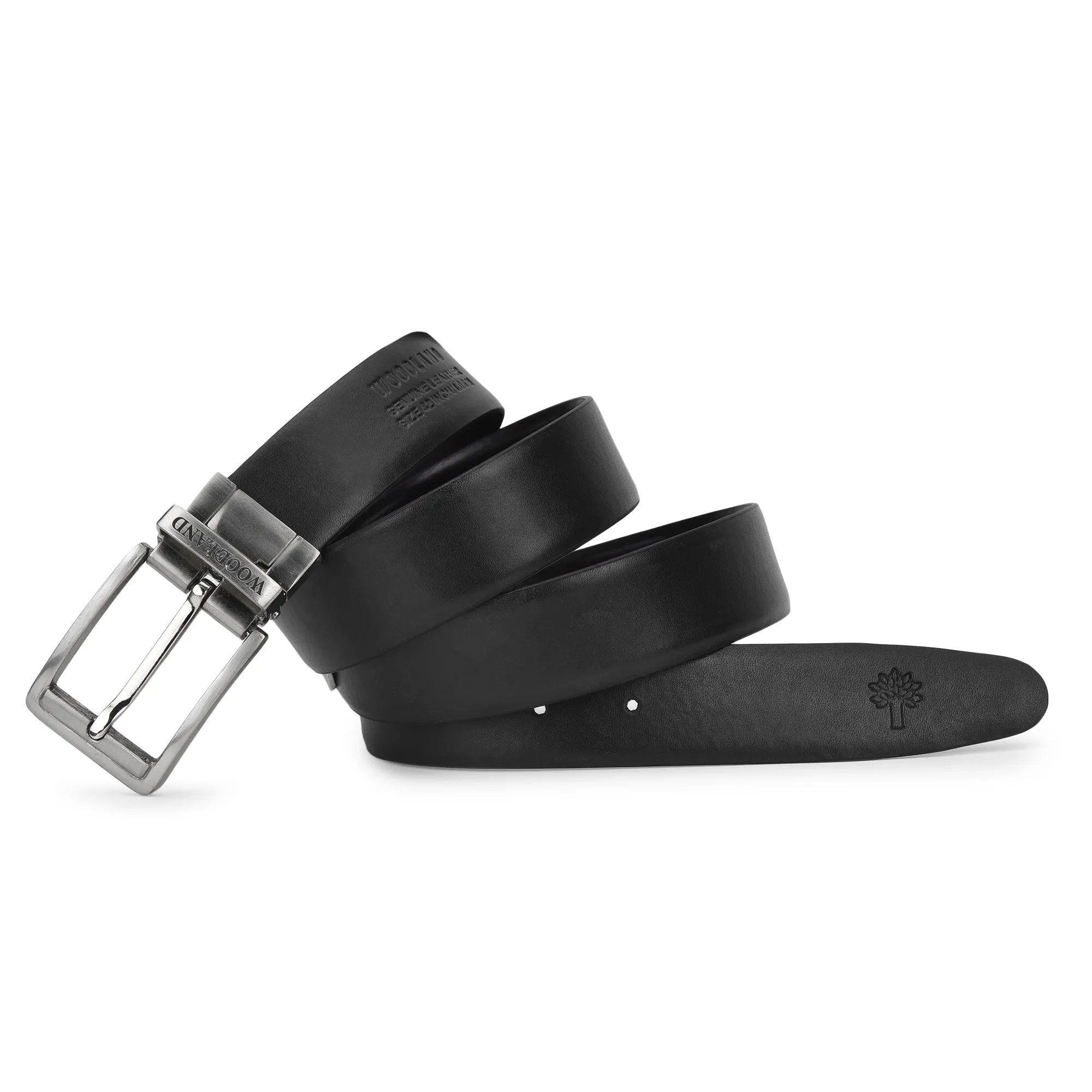 Woodland Black/Brown Reversible Leather Belt - Thumbnail 6