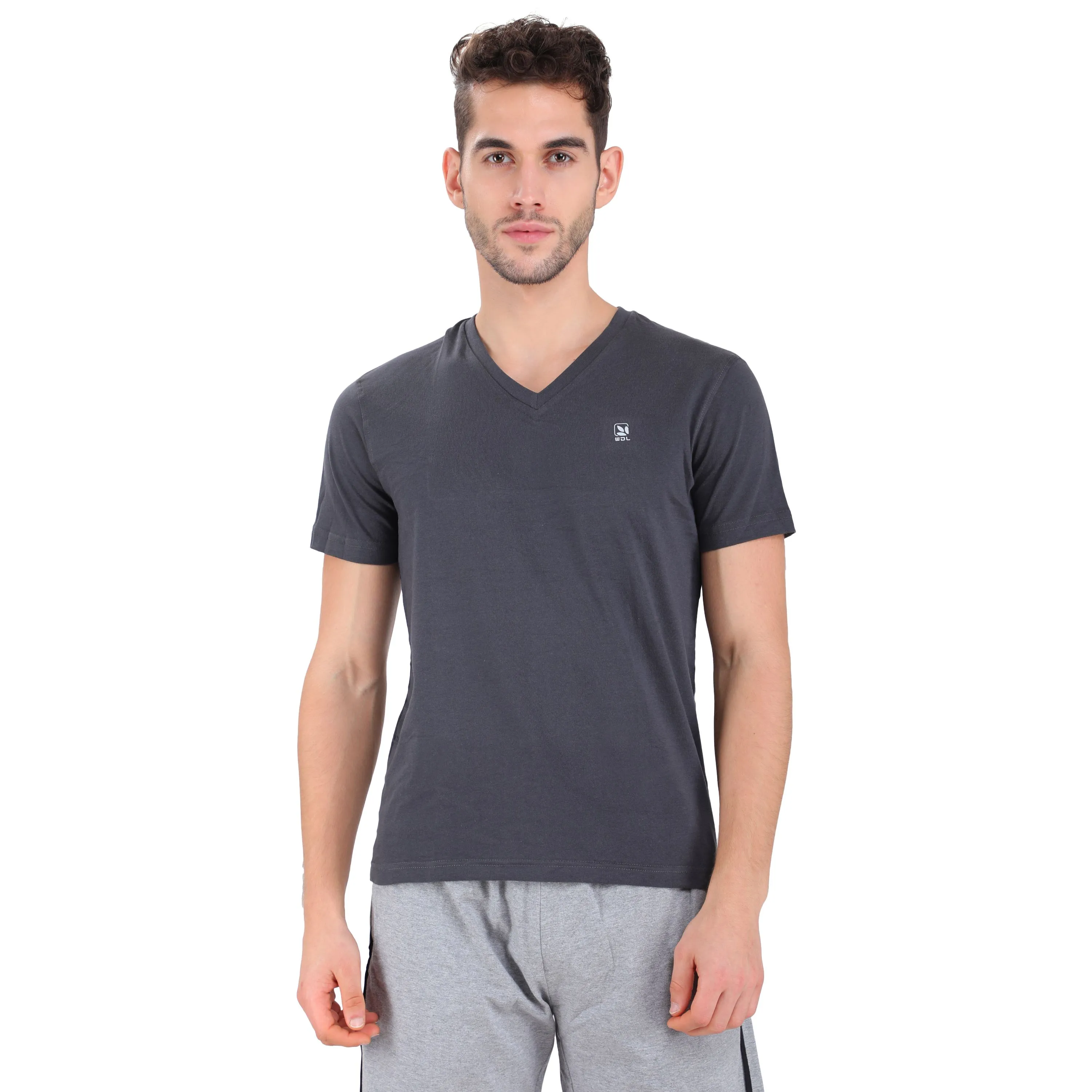 SMOKE V neck t-shirt for men - Thumbnail 2