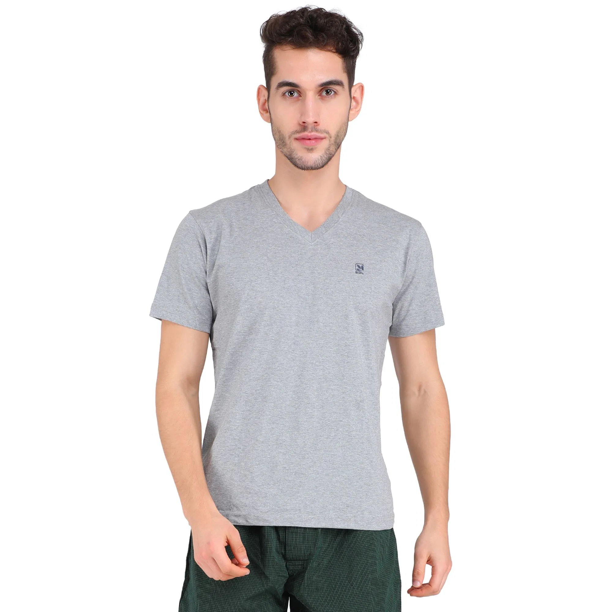 LGREY V neck t-shirt for men - Thumbnail 2