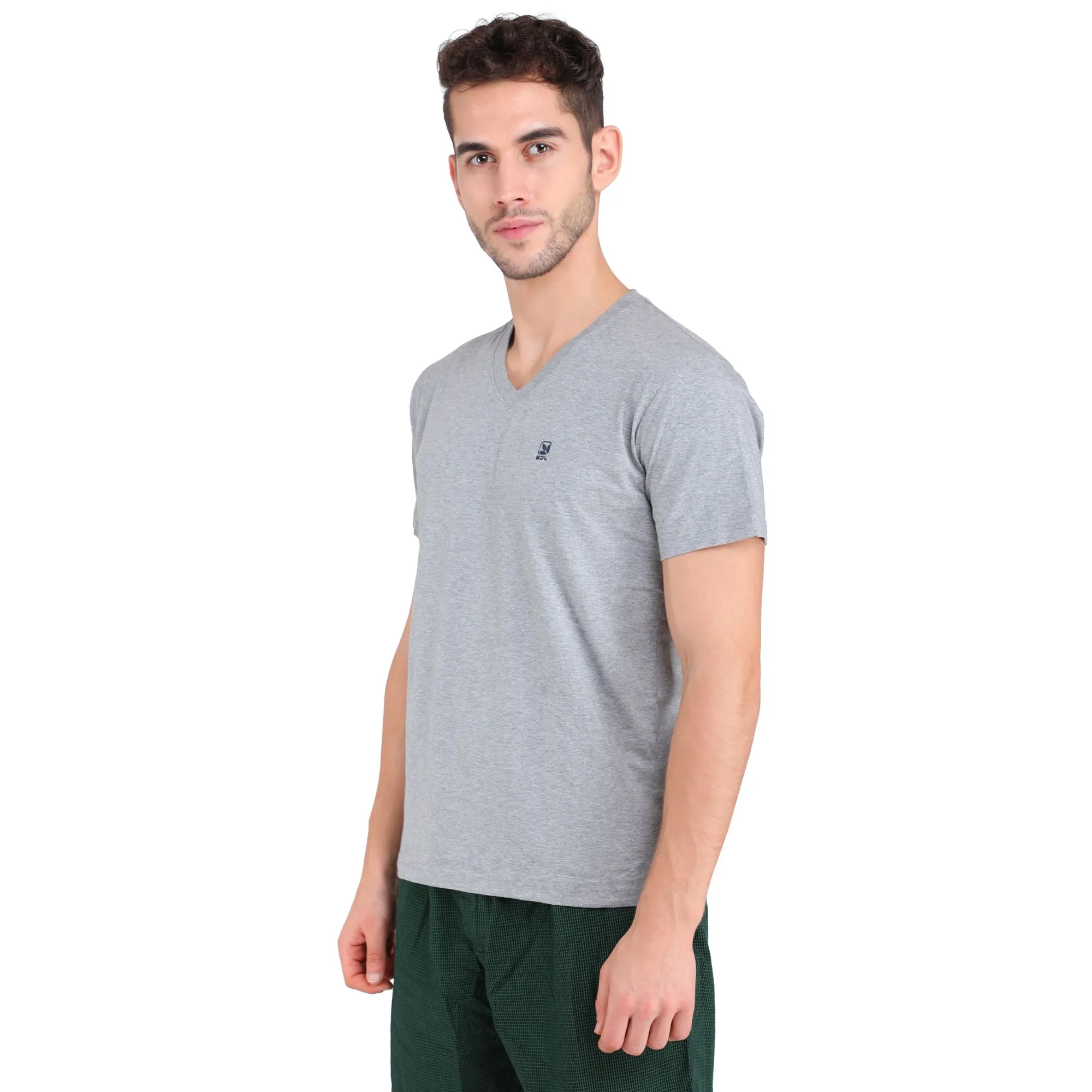 LGREY V neck t-shirt for men - Thumbnail 3