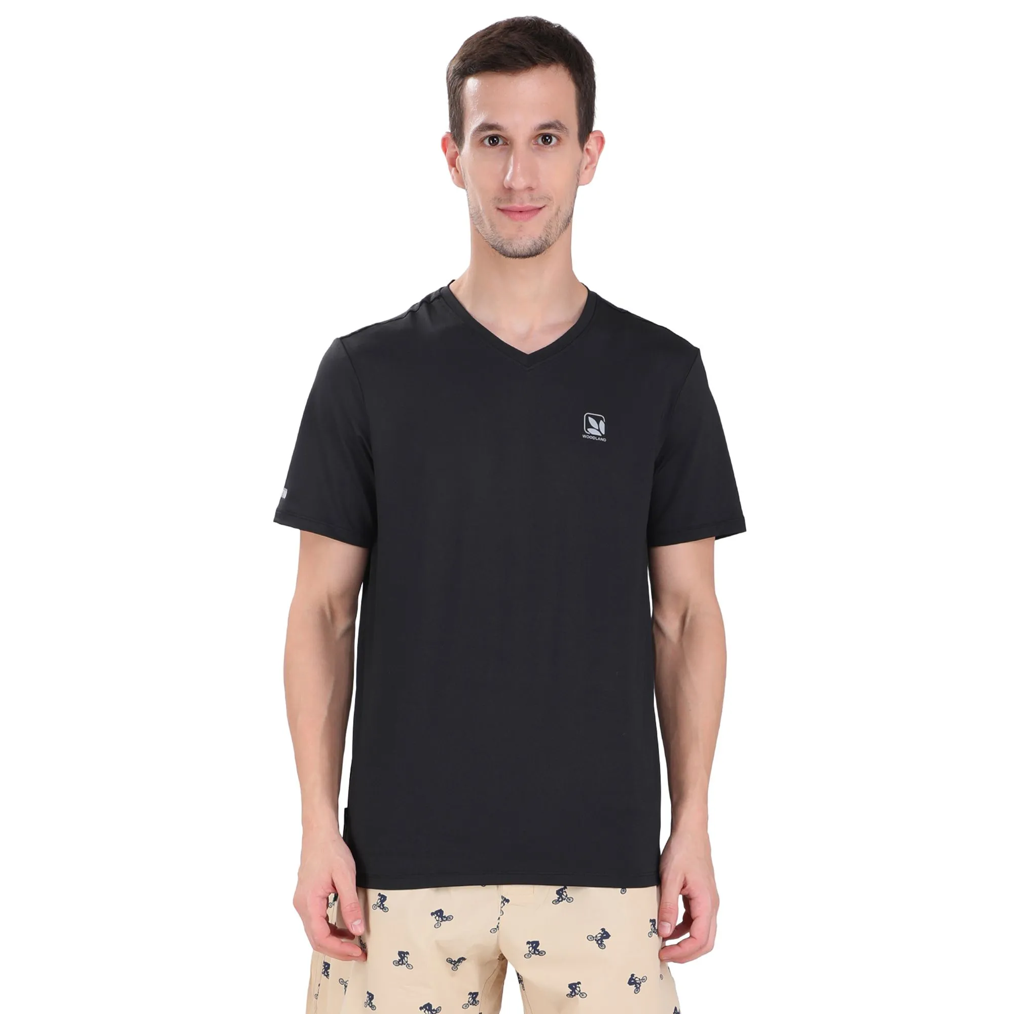 Black V-neck vest for men - Thumbnail 2