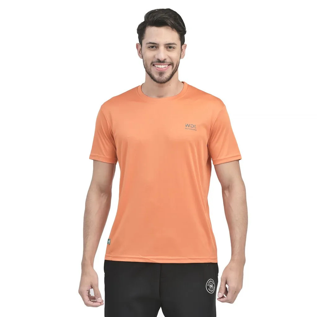 Orange Crew neck t-shirt for men - Thumbnail 2