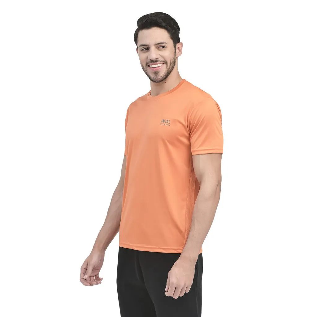 Orange Crew neck t-shirt for men - Thumbnail 3