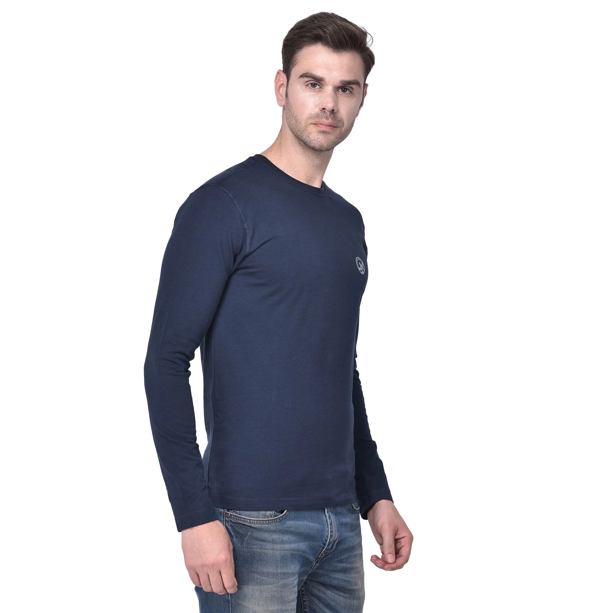 Navy innerwear T-shirt for men - Thumbnail 4