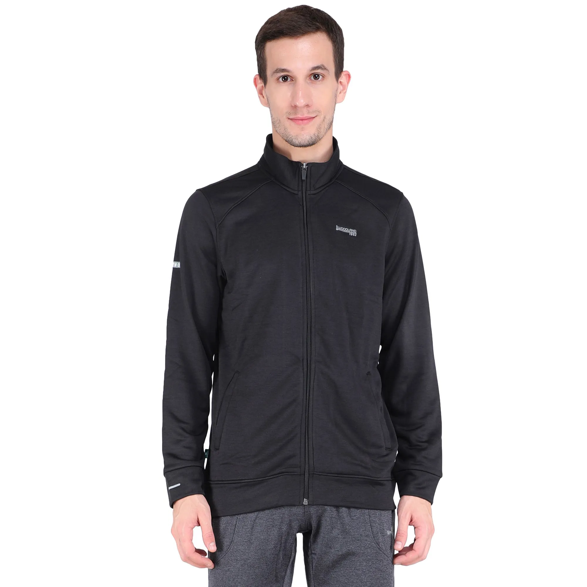 Black lightweight sweatshirt for men - Thumbnail 2