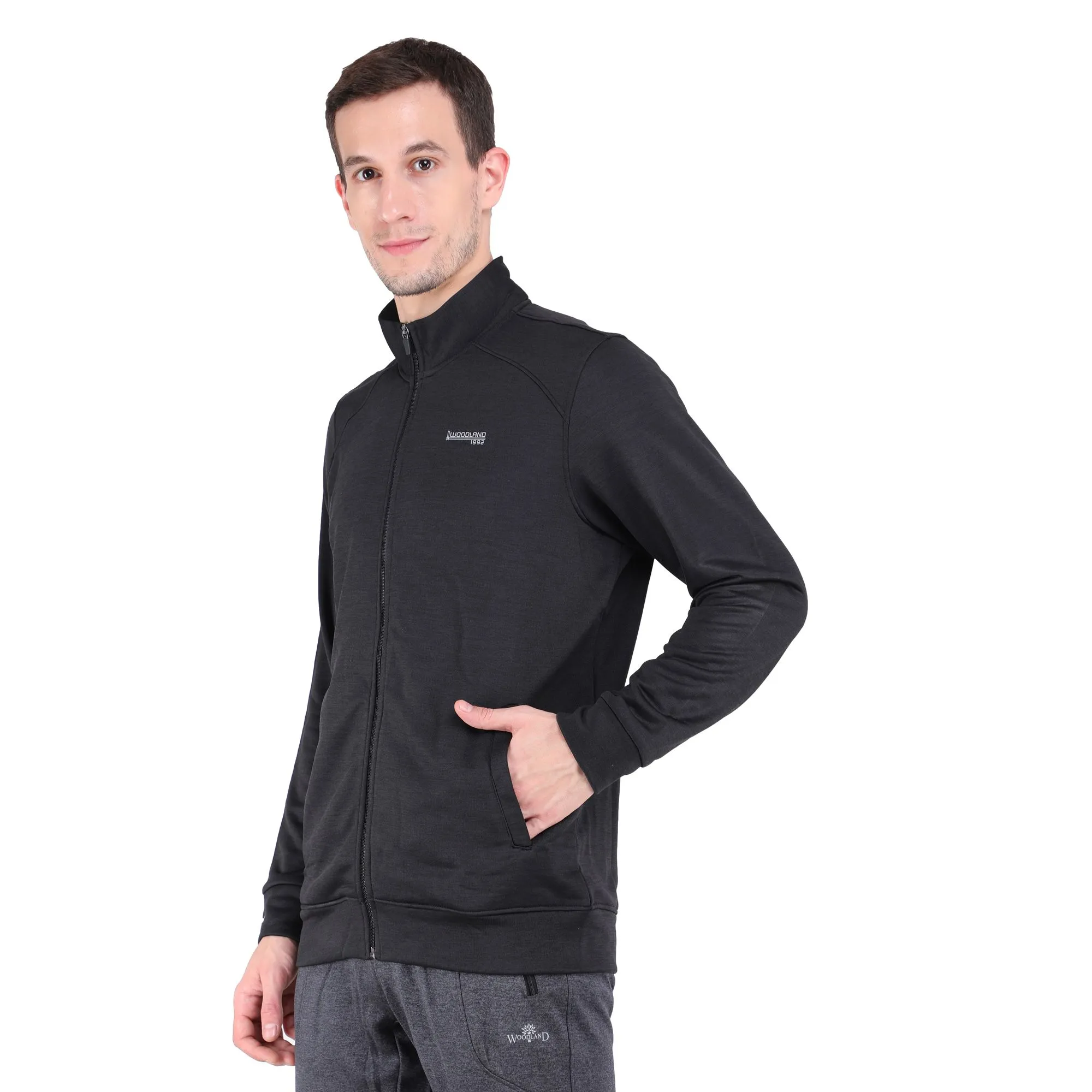 Black lightweight sweatshirt for men - Thumbnail 3