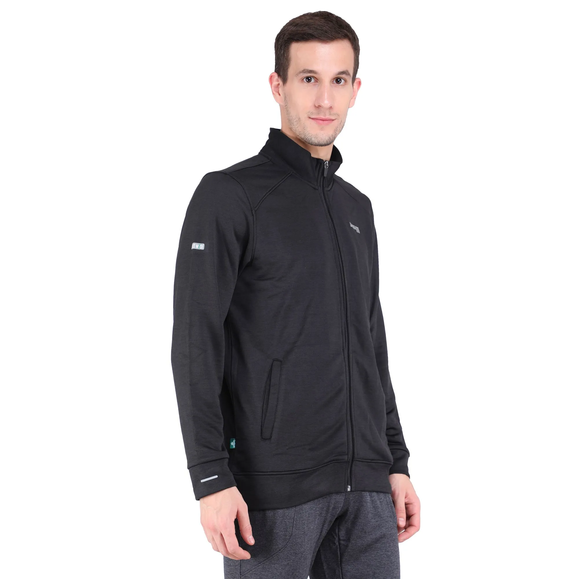 Black lightweight sweatshirt for men - Thumbnail 4