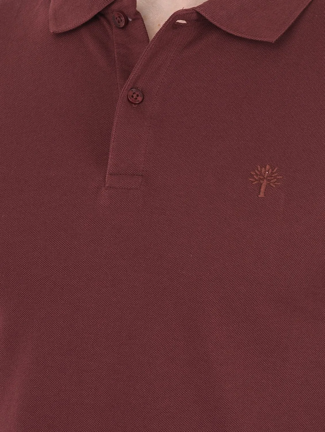 Maroon Polo T-shirt for men - Thumbnail 6