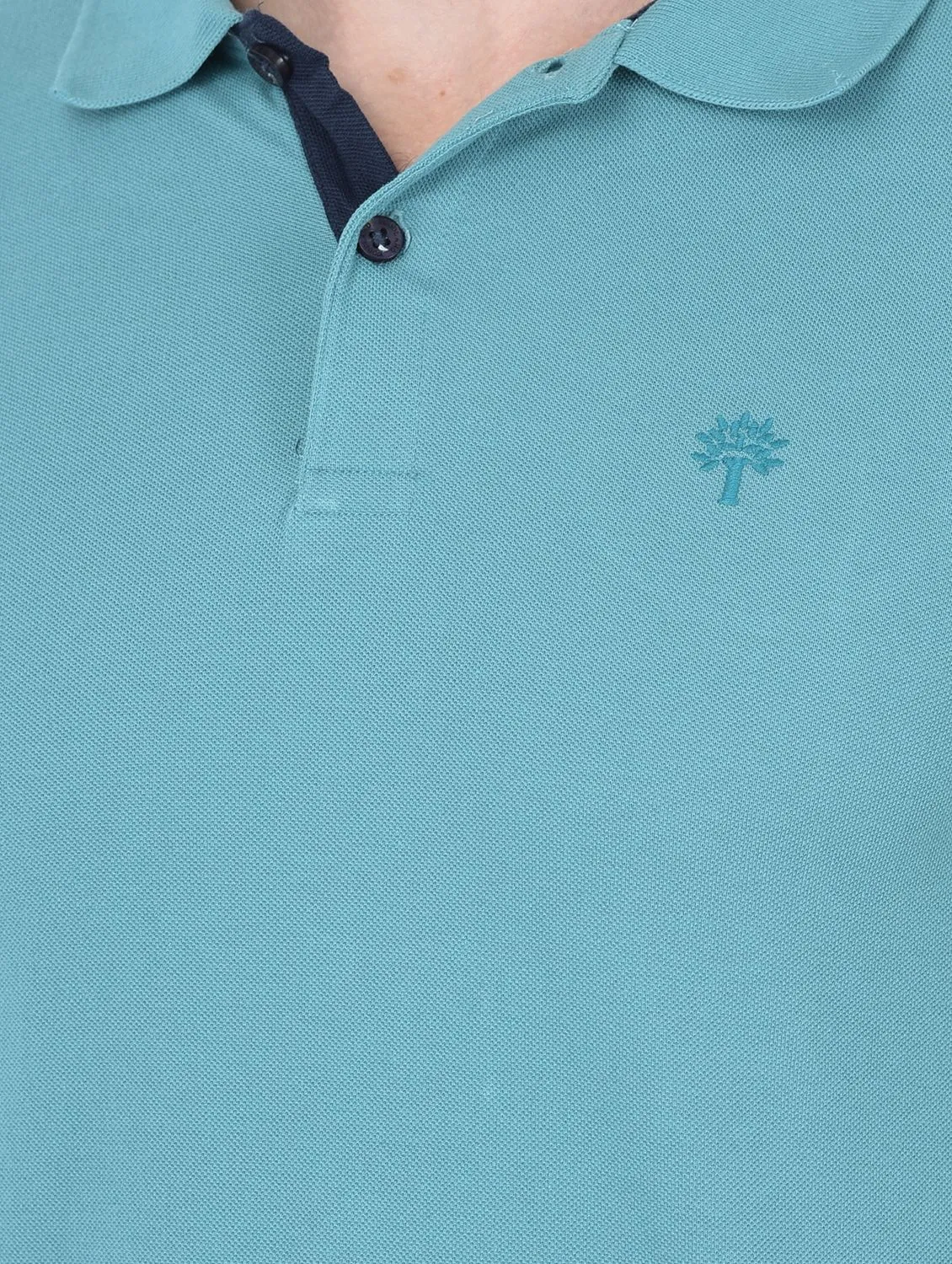 Teal Blue Polo t-shirt for men - Thumbnail 6