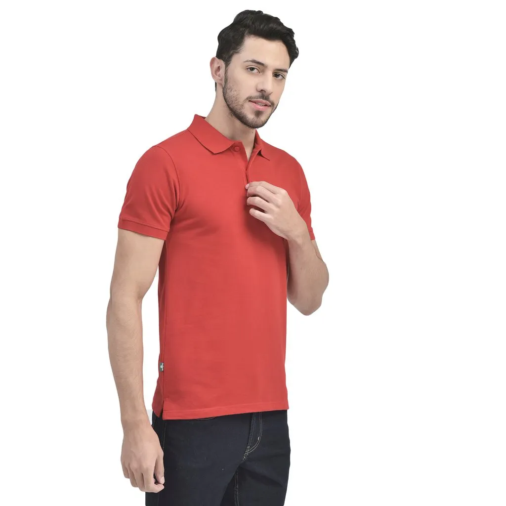 Red Polo T-shirt for men - Thumbnail 4