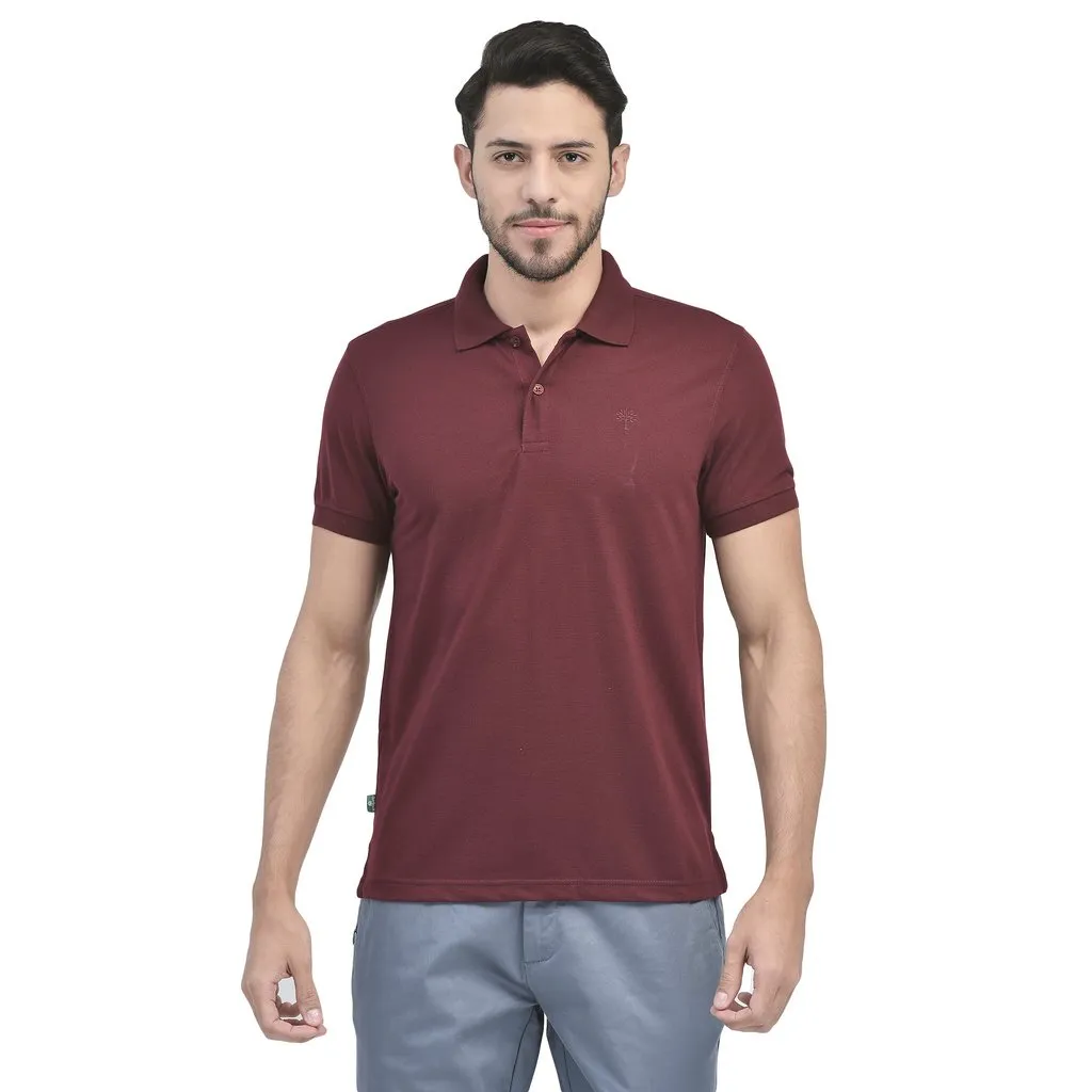 Wine Polo T-shirt for Men - Thumbnail 2