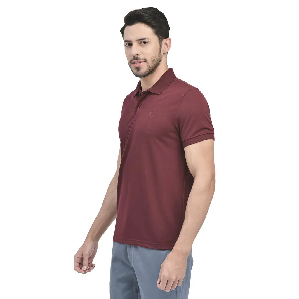 Wine Polo T-shirt for Men - Thumbnail 3