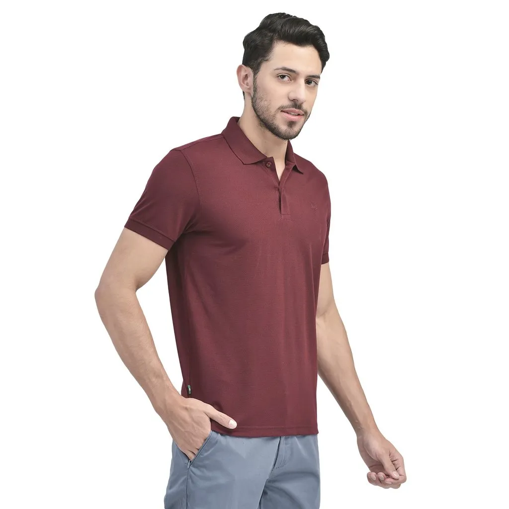 Wine Polo T-shirt for Men - Thumbnail 4