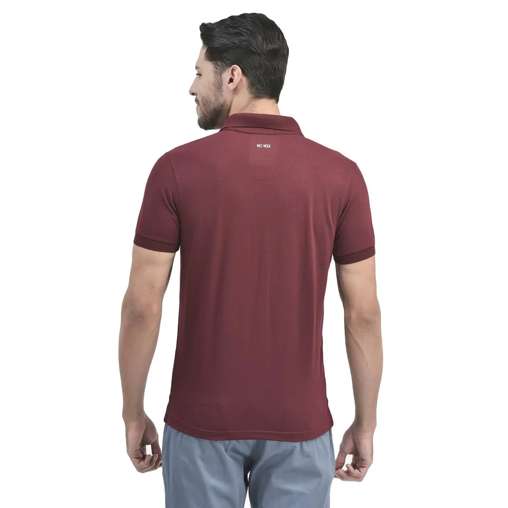Wine Polo T-shirt for Men - Thumbnail 5