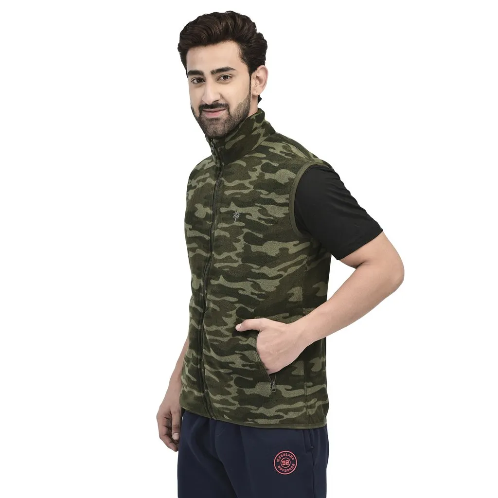 Olive vest for men - Thumbnail 3