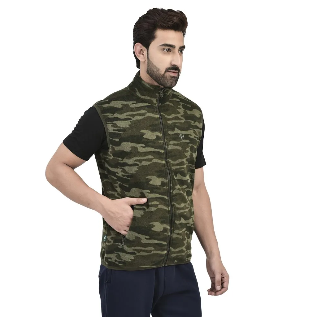 Olive vest for men - Thumbnail 4