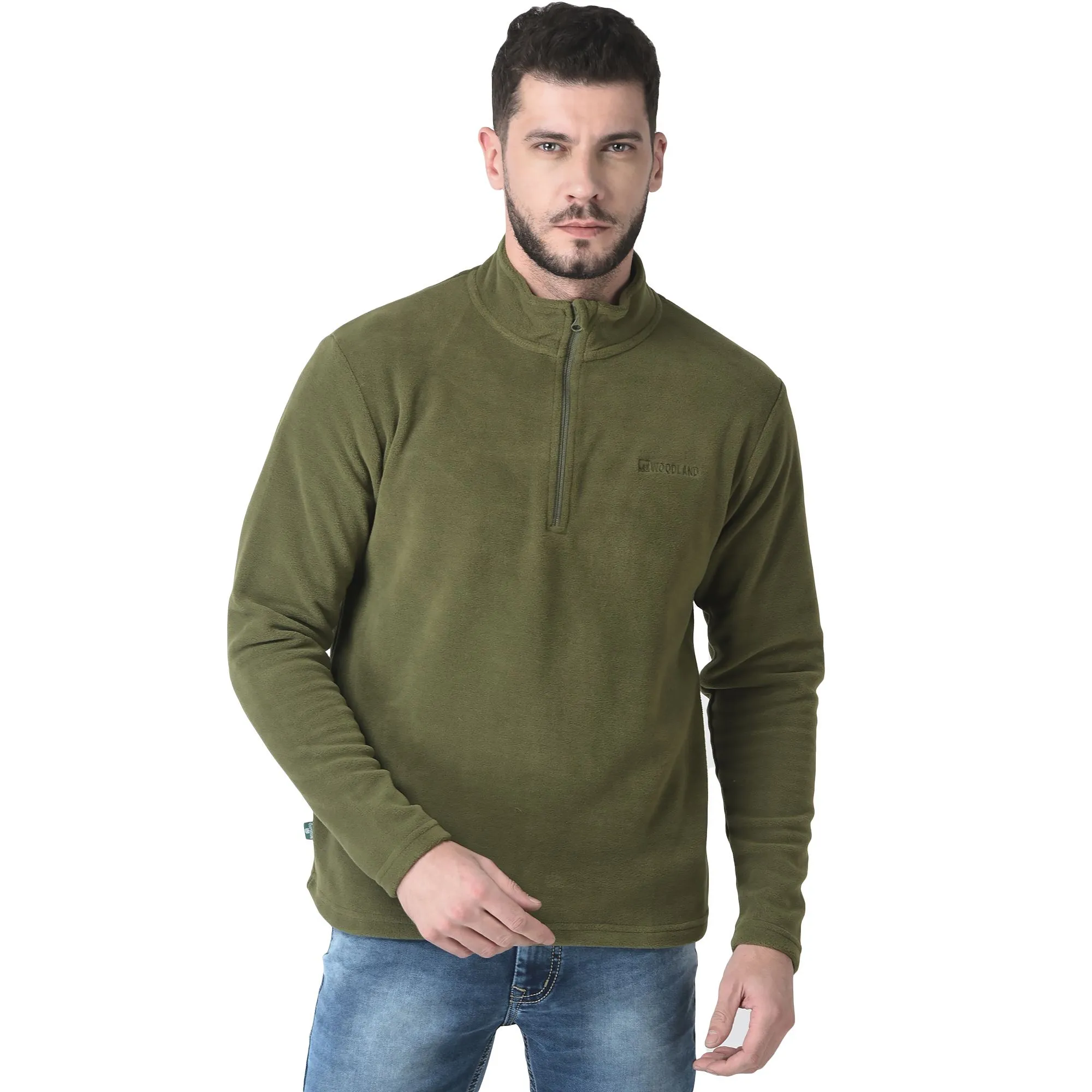 Olive jacket for Men - Thumbnail 2