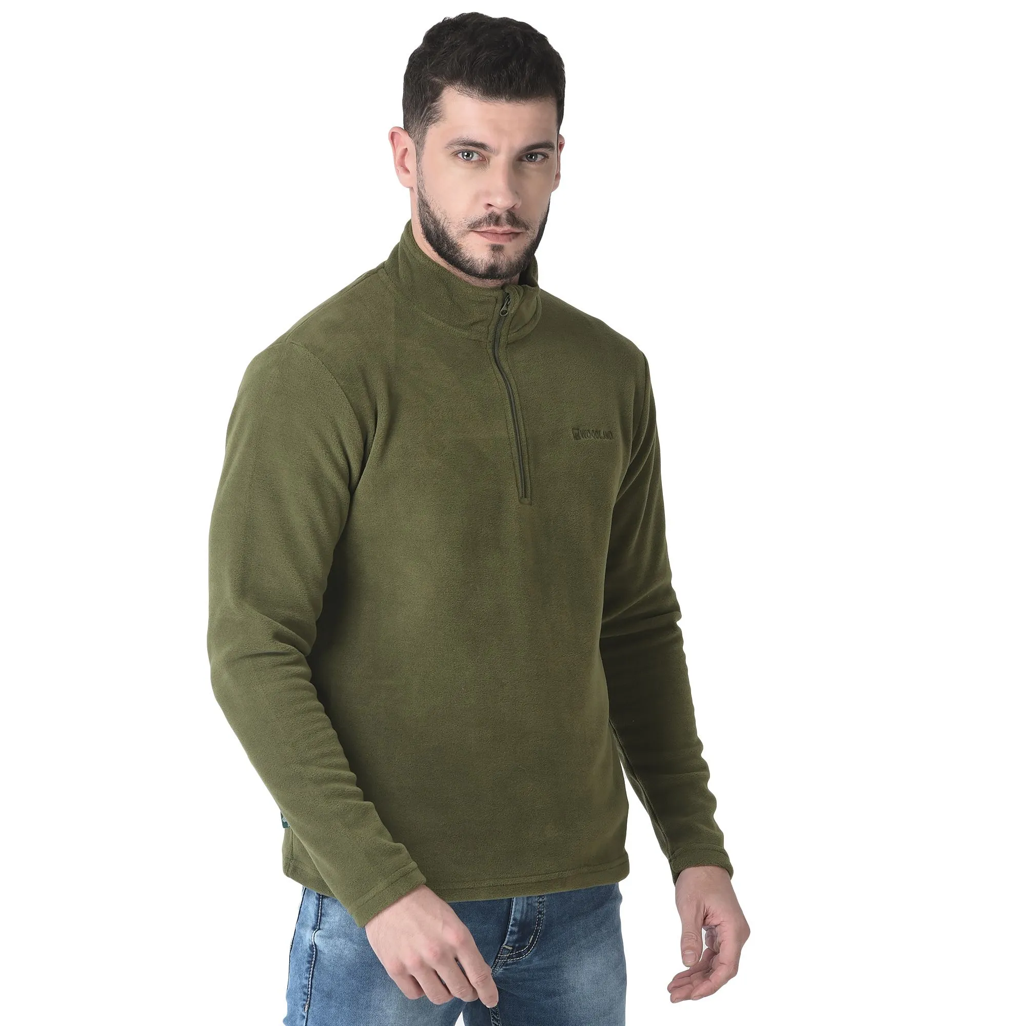 Olive jacket for Men - Thumbnail 4