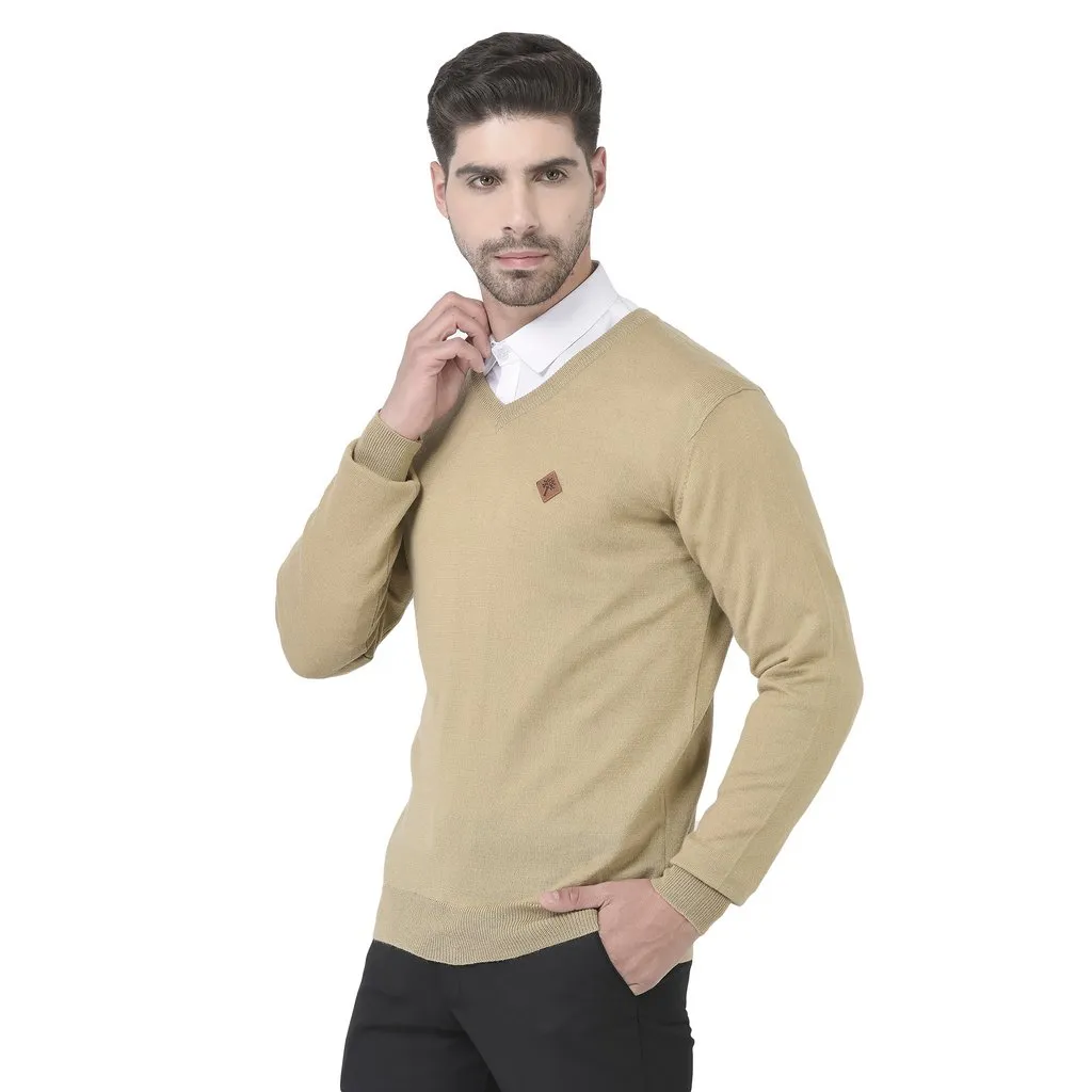 Khaki pullover for men - Thumbnail 3