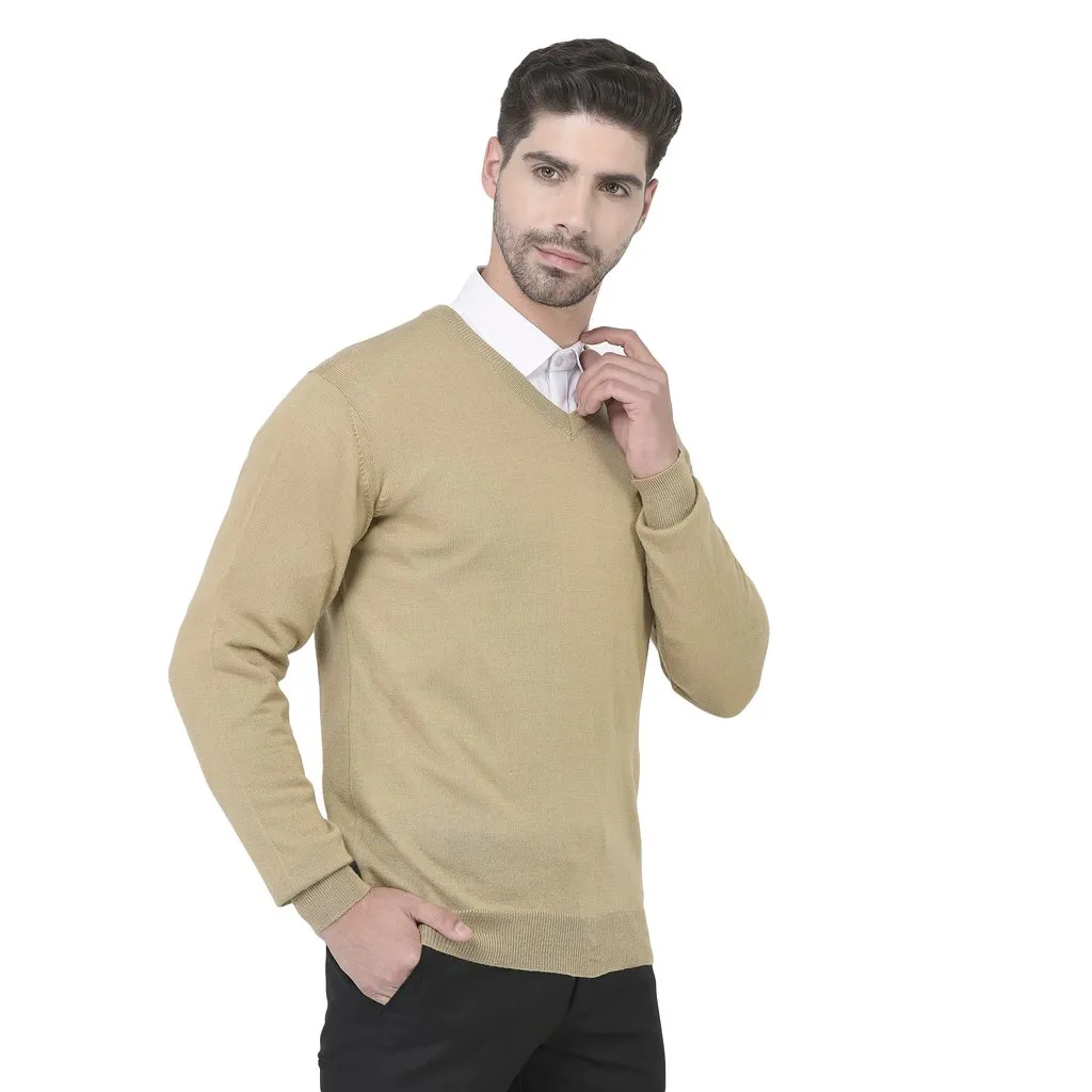 Khaki pullover for men - Thumbnail 4