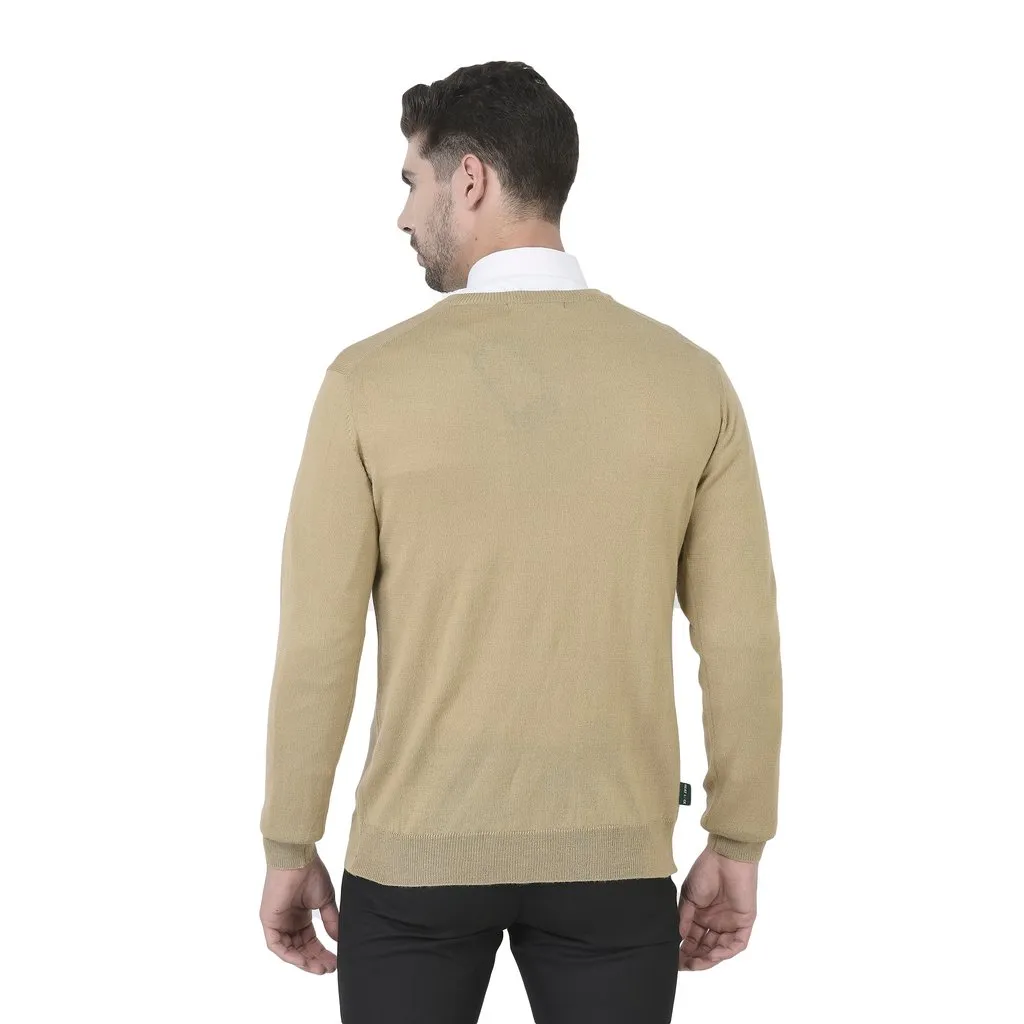 Khaki pullover for men - Thumbnail 5