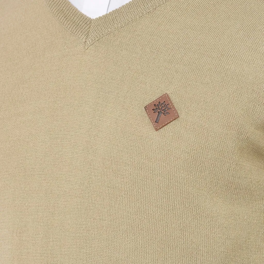 Khaki pullover for men - Thumbnail 6