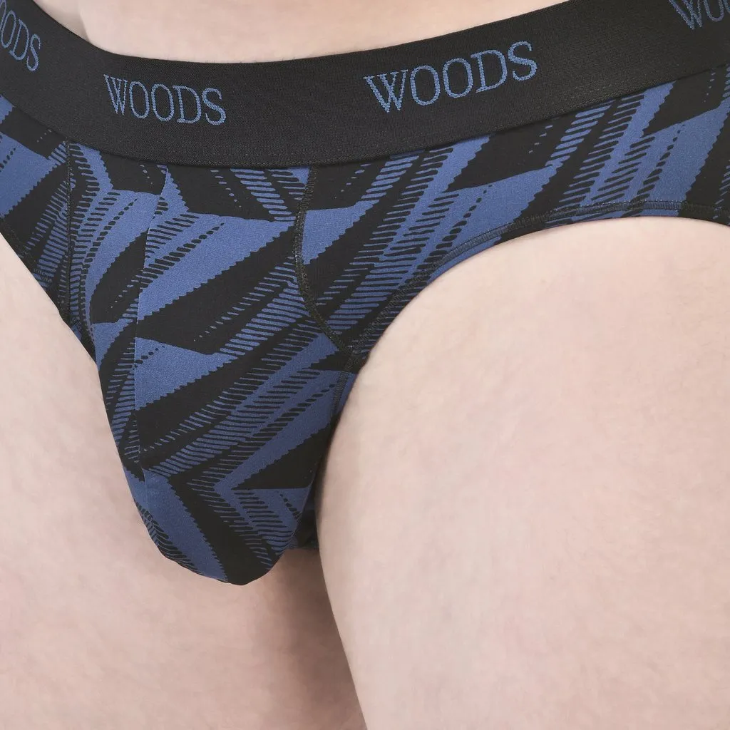 Woods Black/Navy Micrifibre Briefs for Men - Thumbnail 3