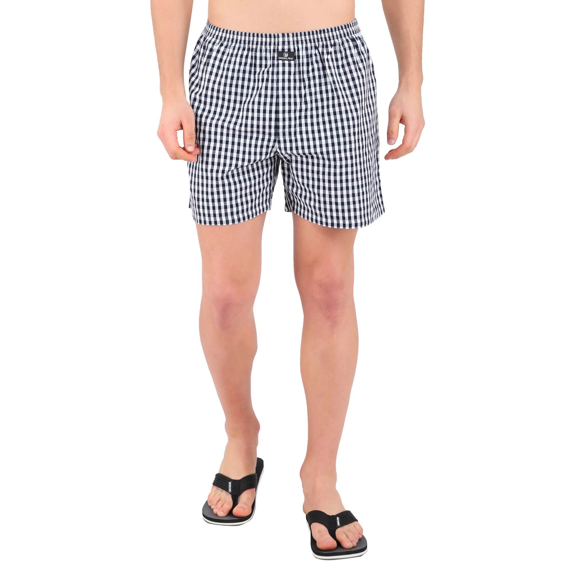 Black and white boxers for men - Thumbnail 2