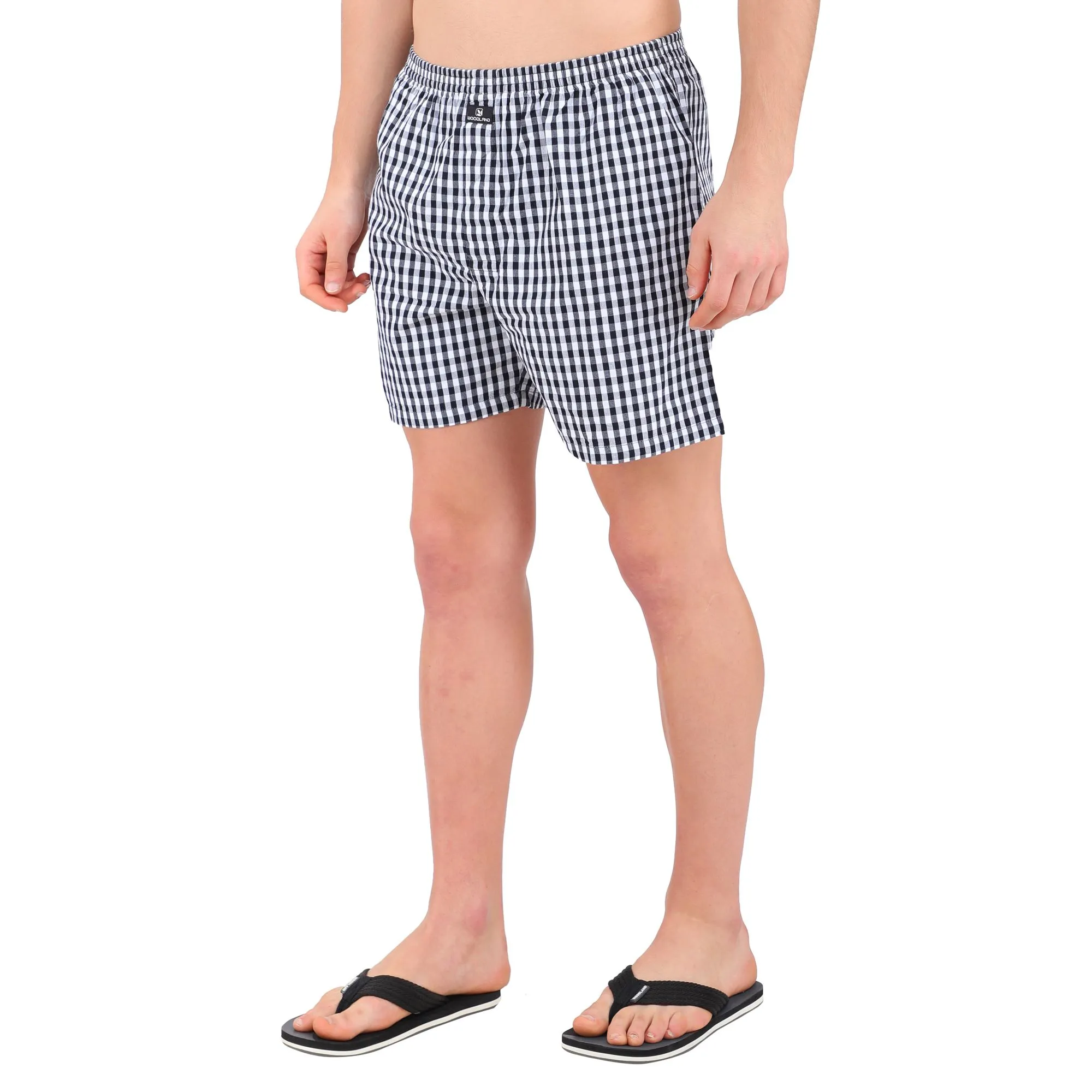 Black and white boxers for men - Thumbnail 3