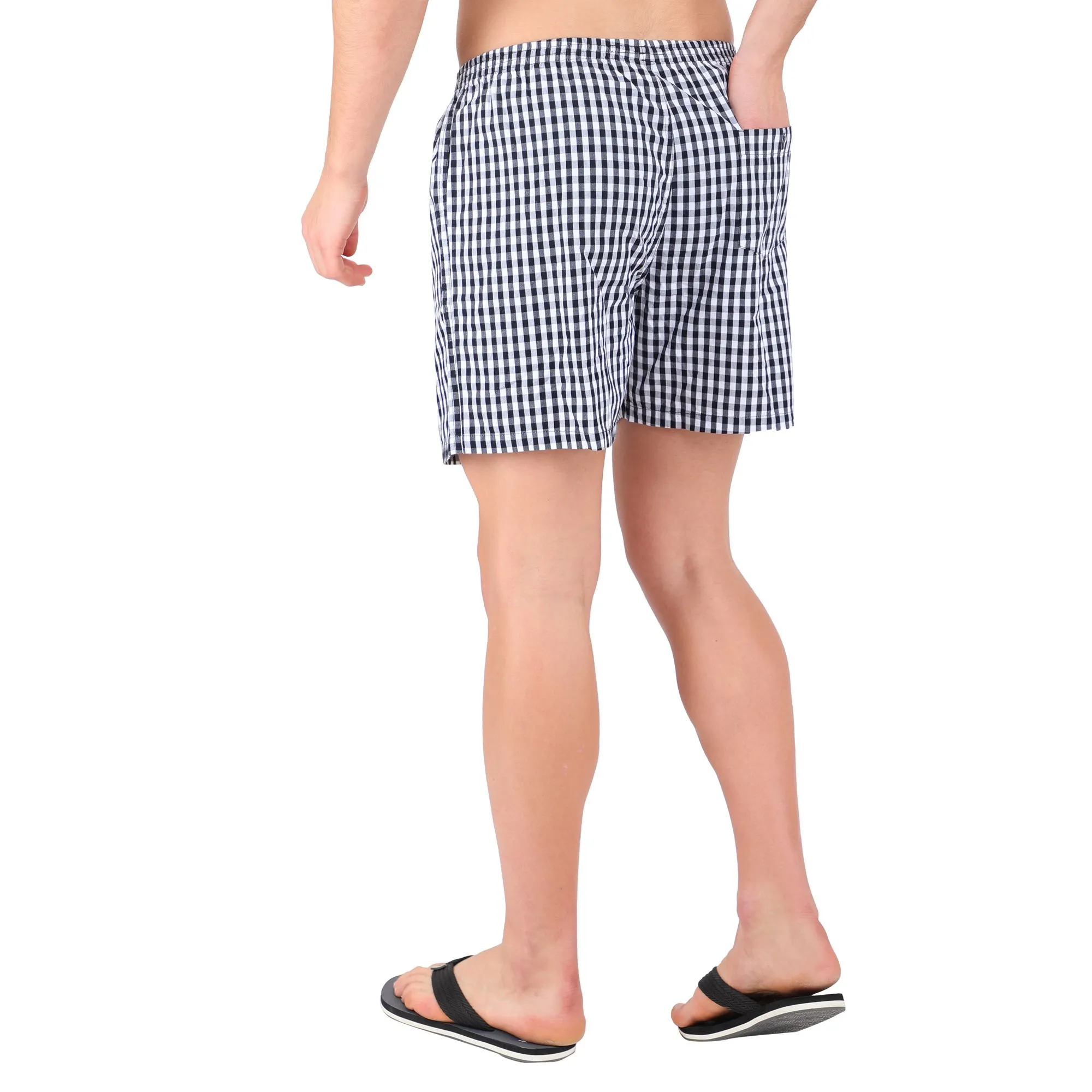 Black and white boxers for men - Thumbnail 5