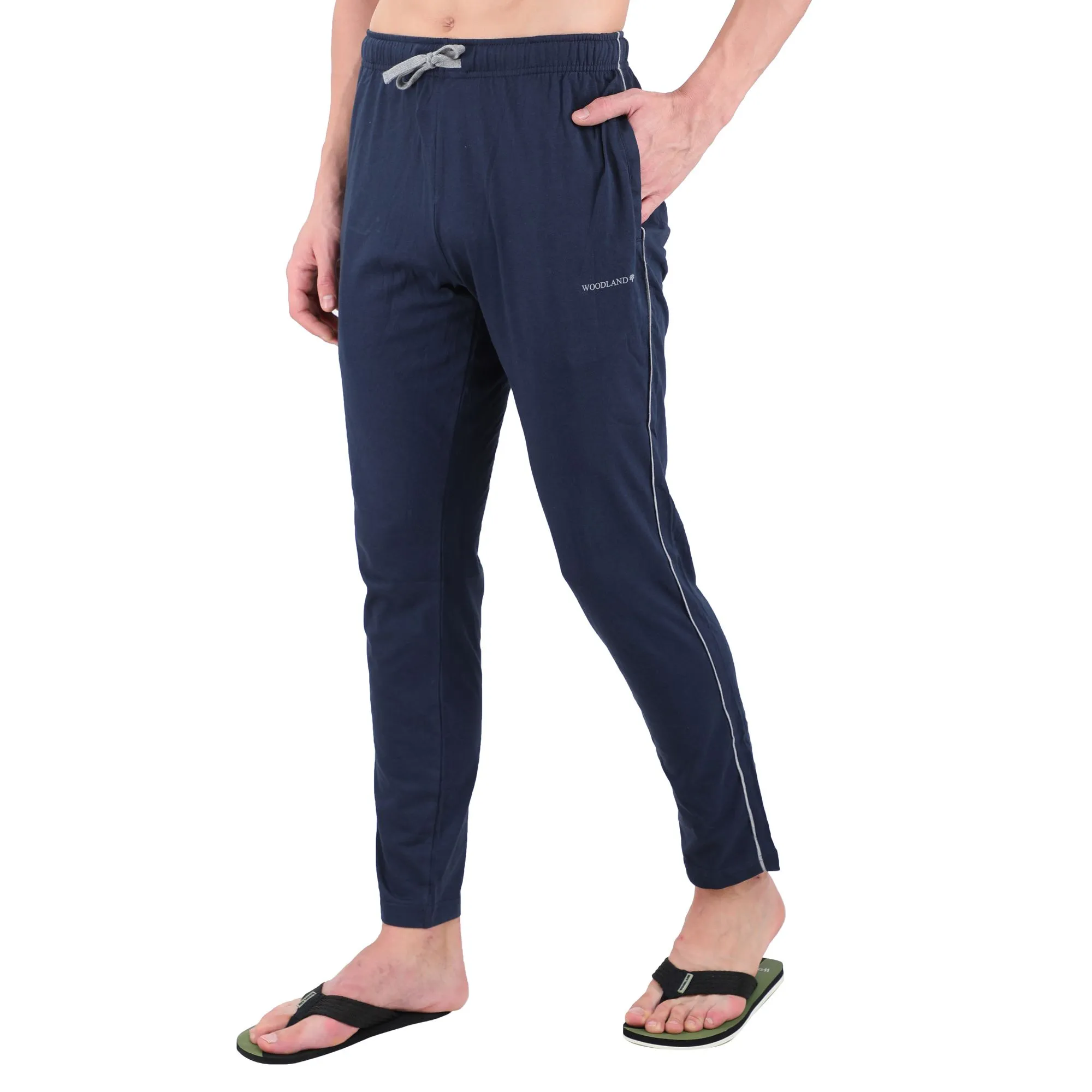Navy track pants for men - Thumbnail 2