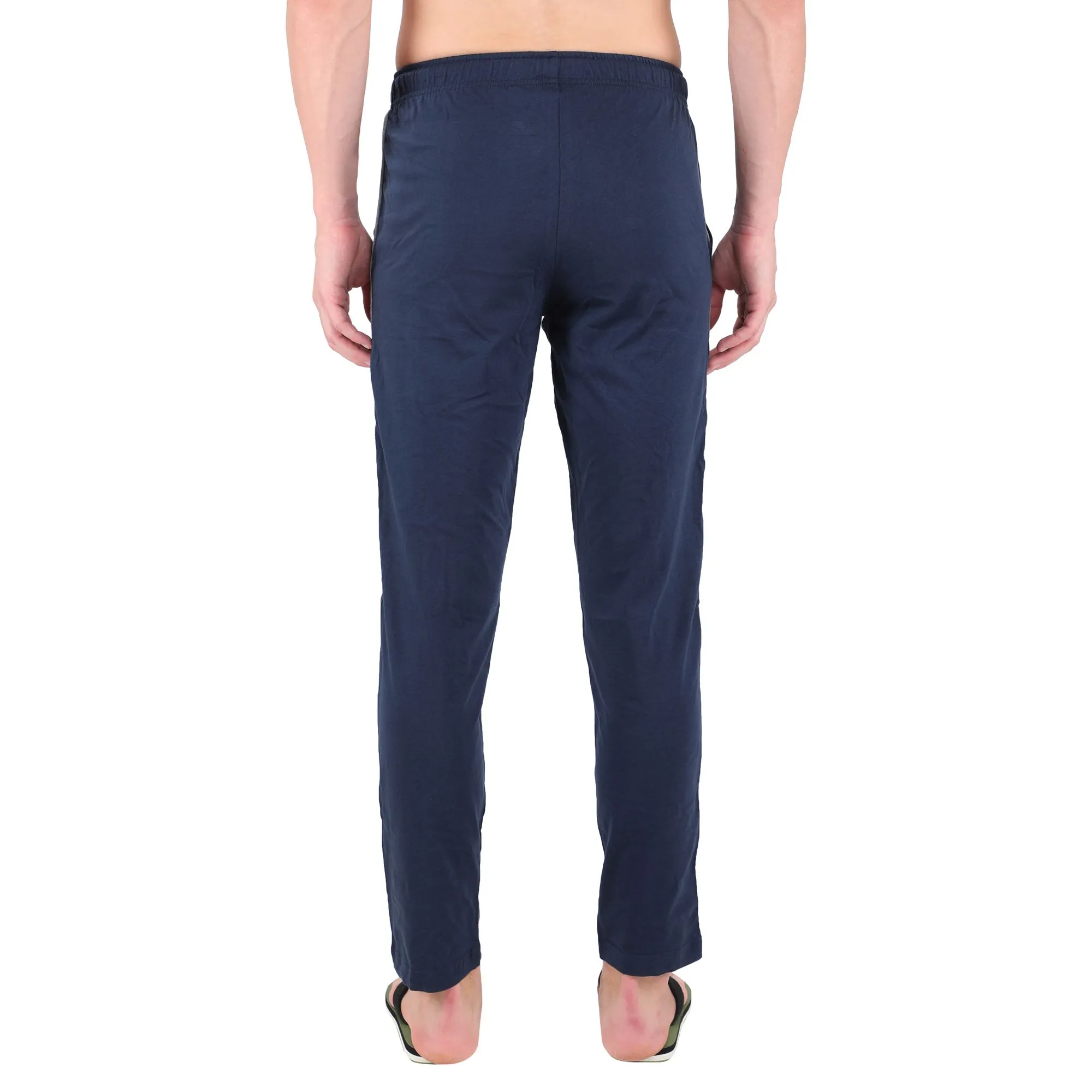 Navy track pants for men - Thumbnail 4