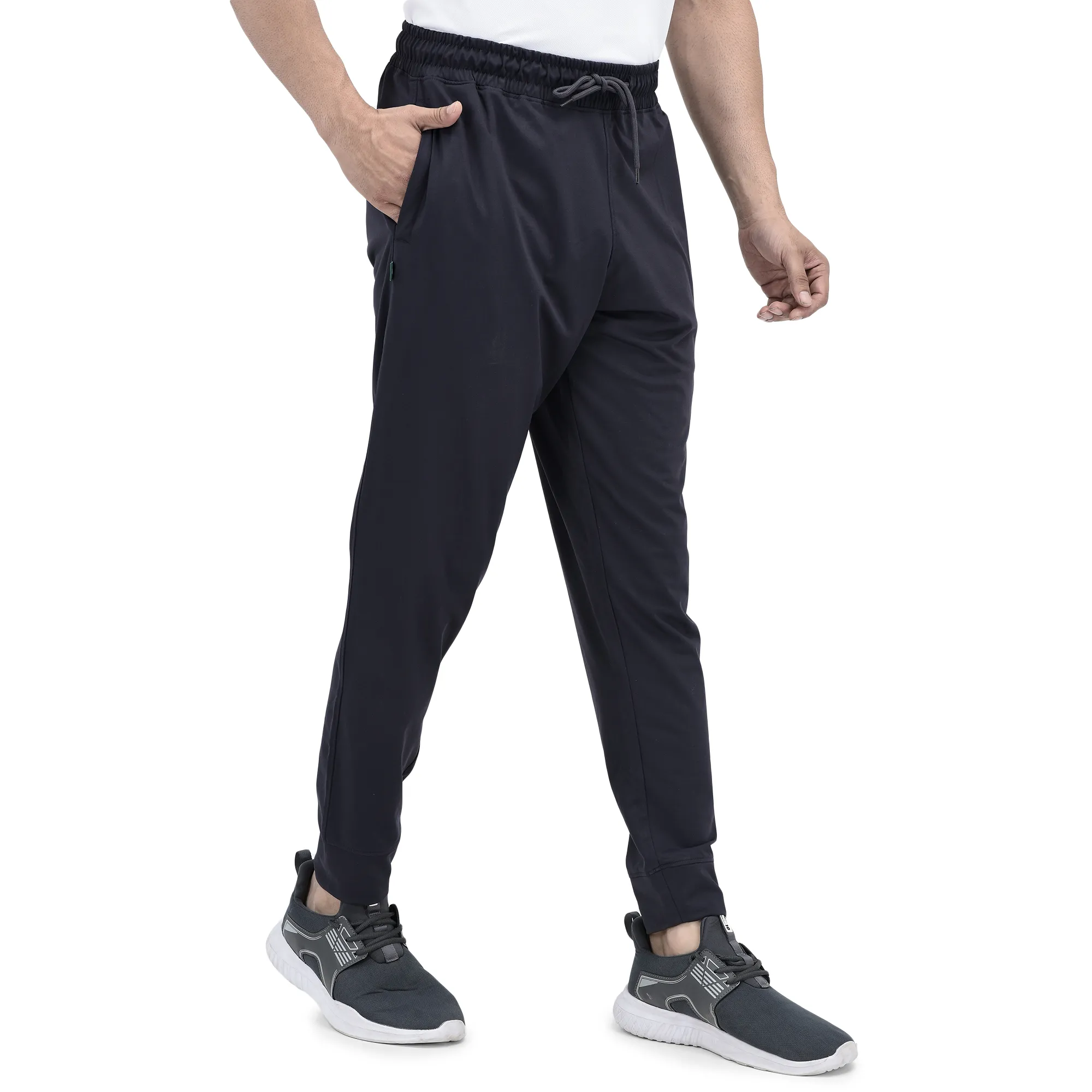 Steel grey track pants for men - Thumbnail 3