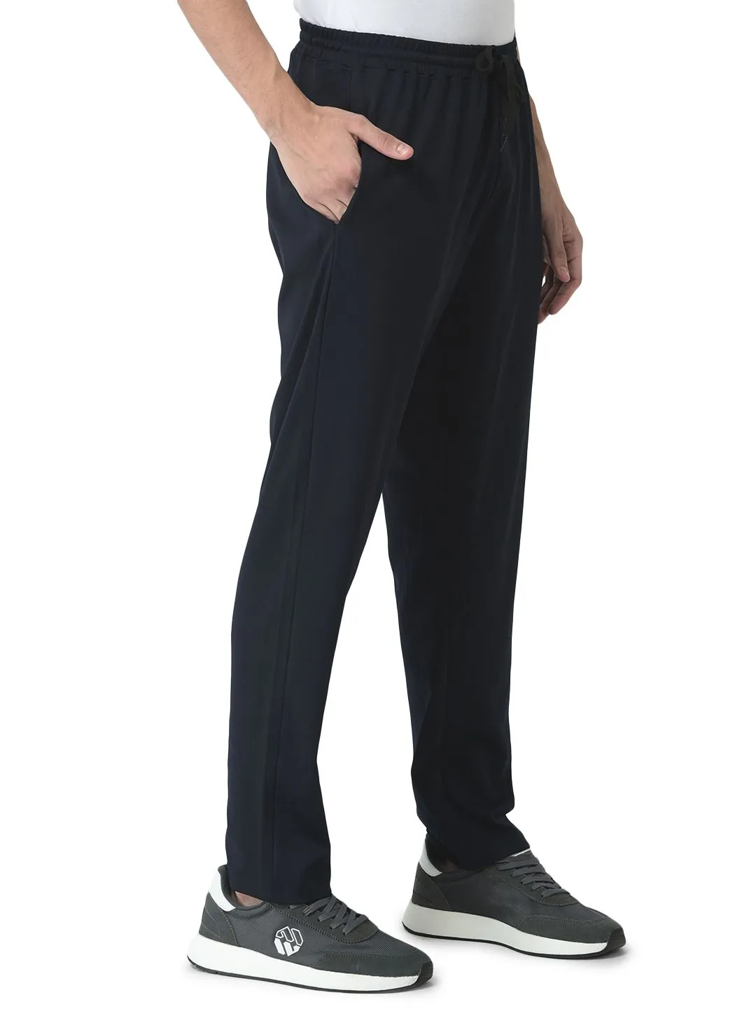 Navy Track Pants for Men - Thumbnail 4