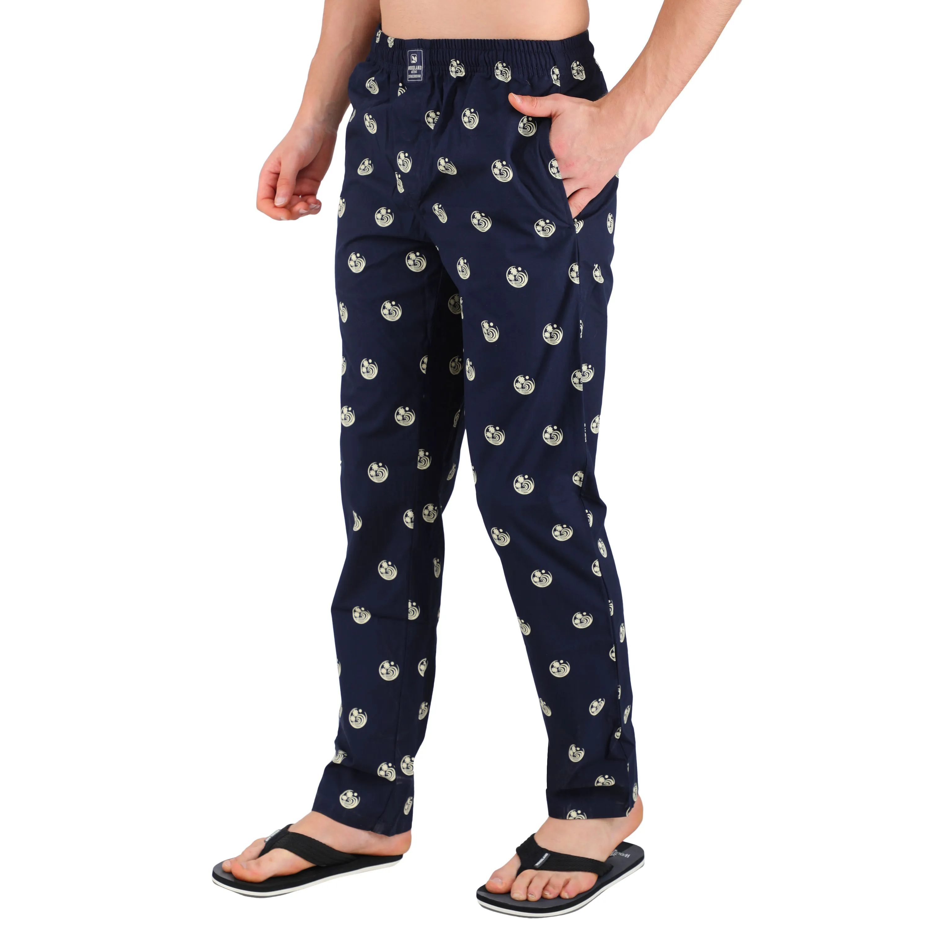 Navy nightwear pants for men - Thumbnail 3