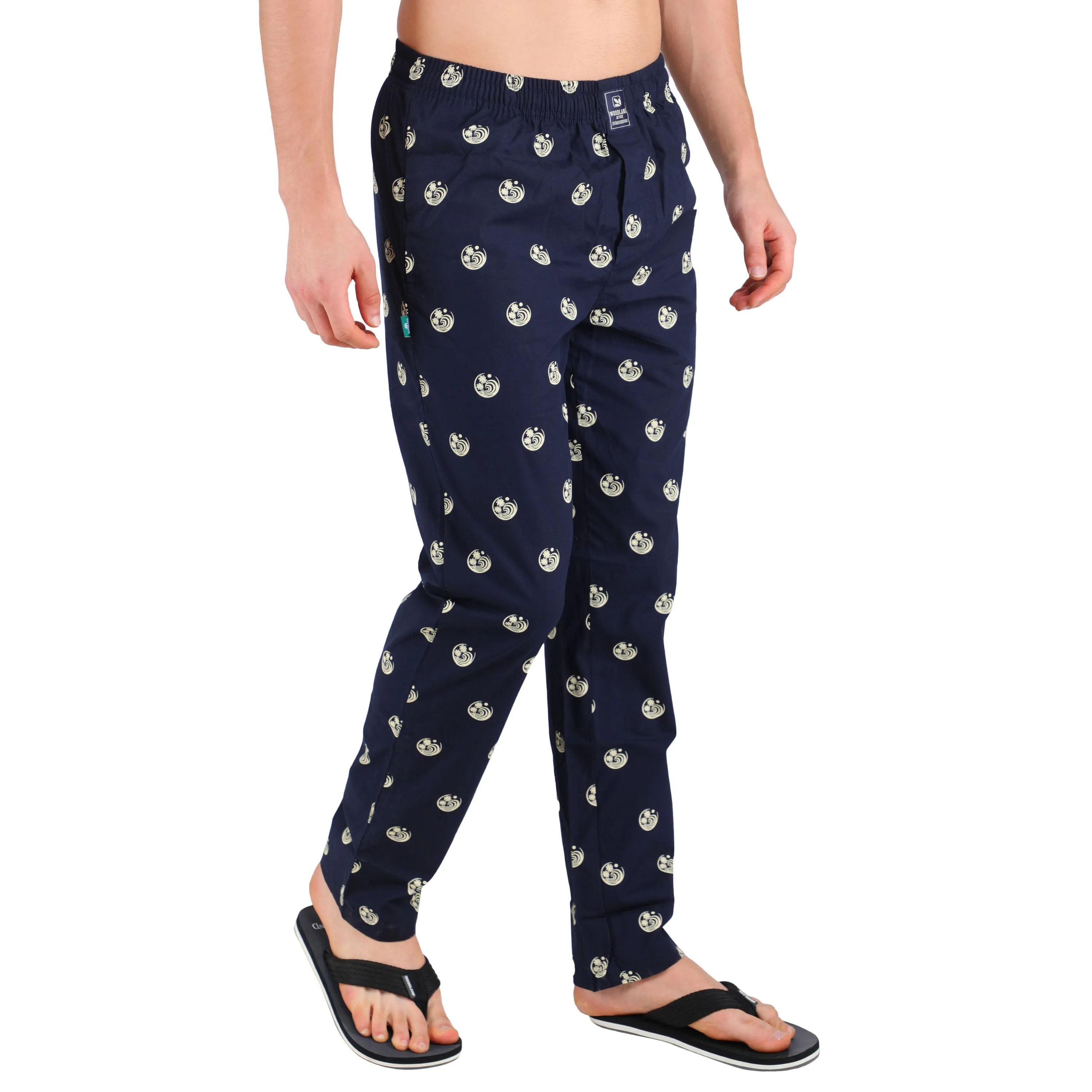 Navy nightwear pants for men - Thumbnail 4