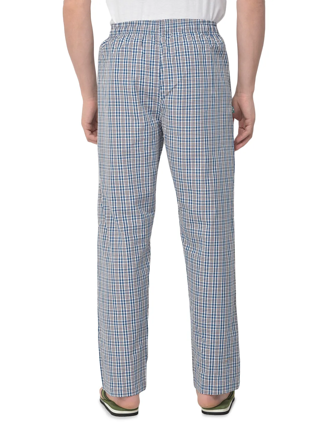 Woodland Men Navy/Brown Cotton Pyjamas - Thumbnail 5