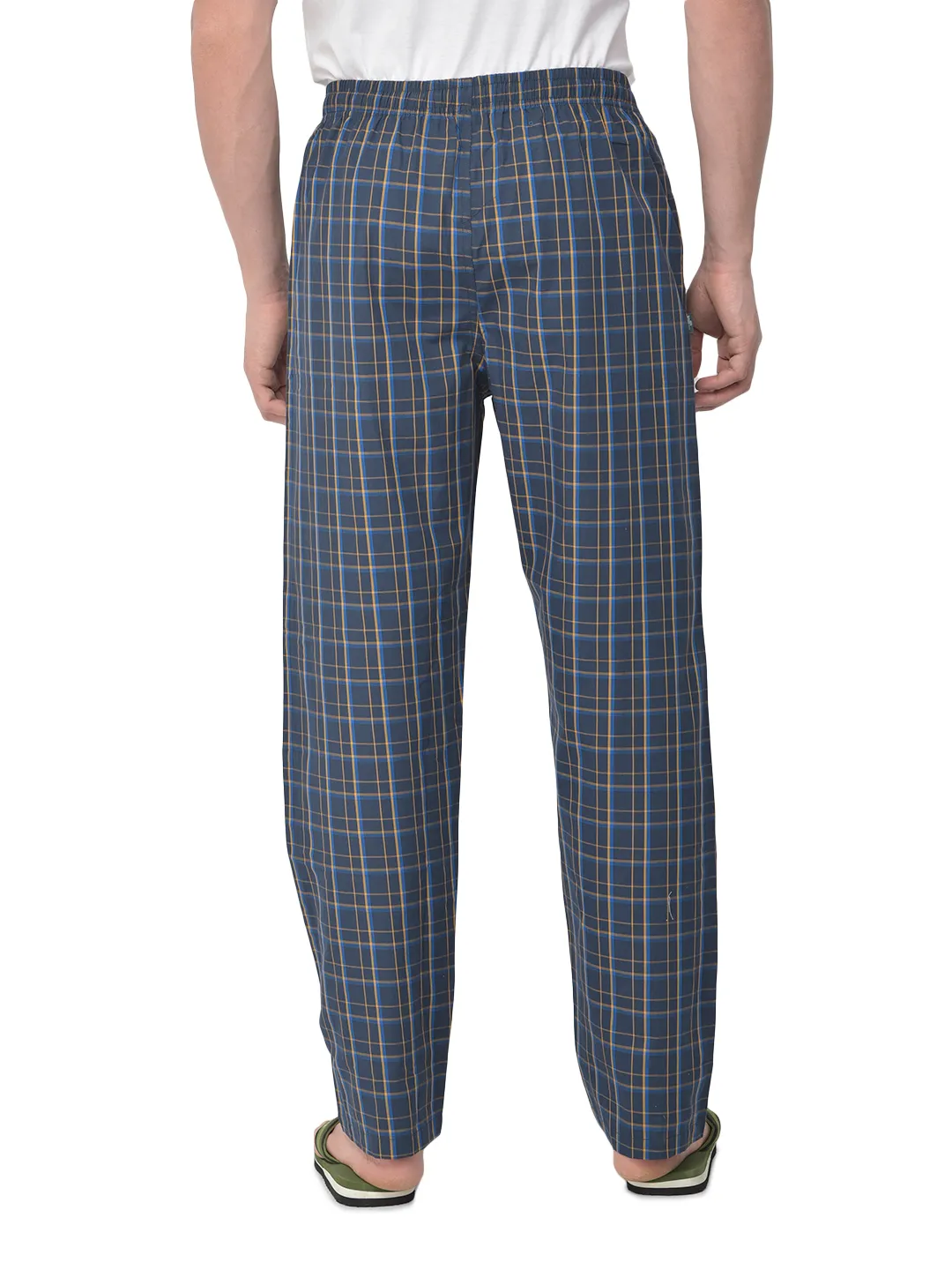 Woodland Men Navy/Mustard Cotton Pyjamas - Thumbnail 5
