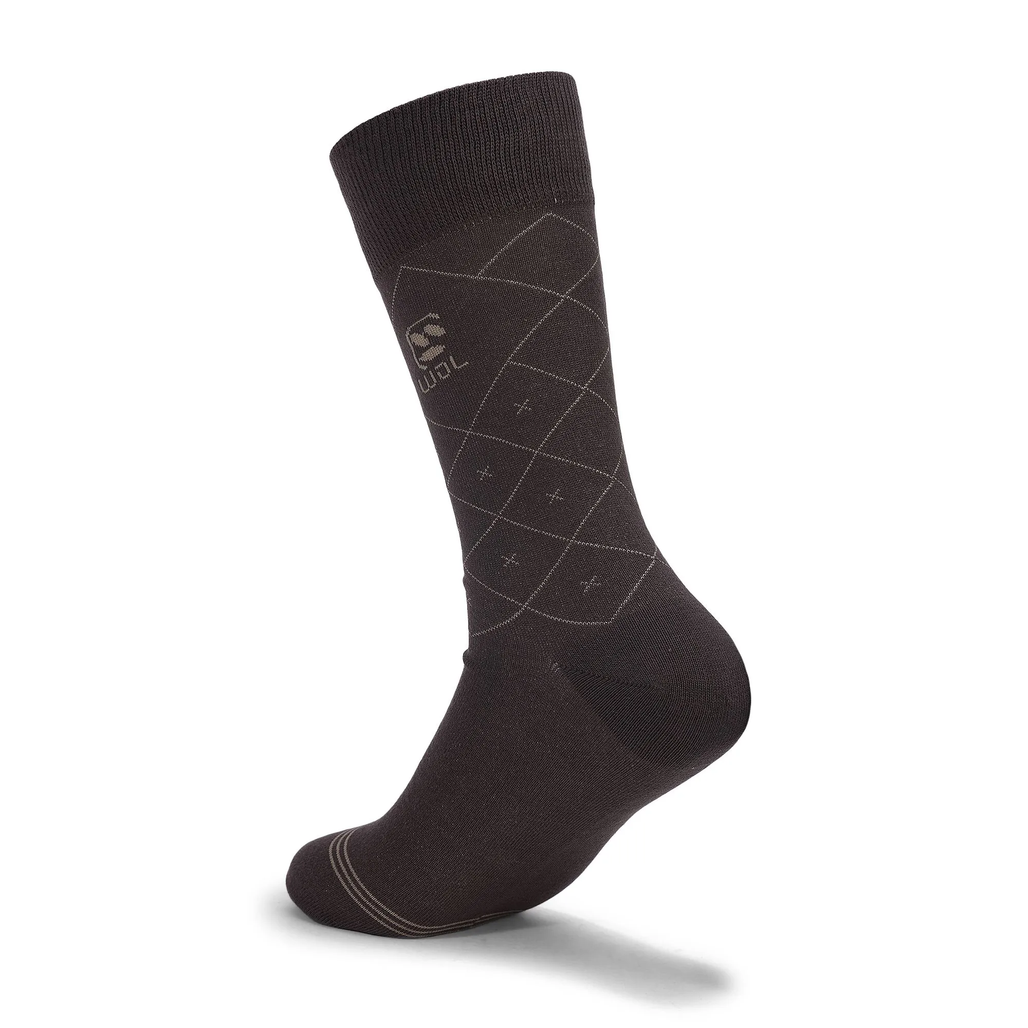 Brown crew socks for men - Thumbnail 2