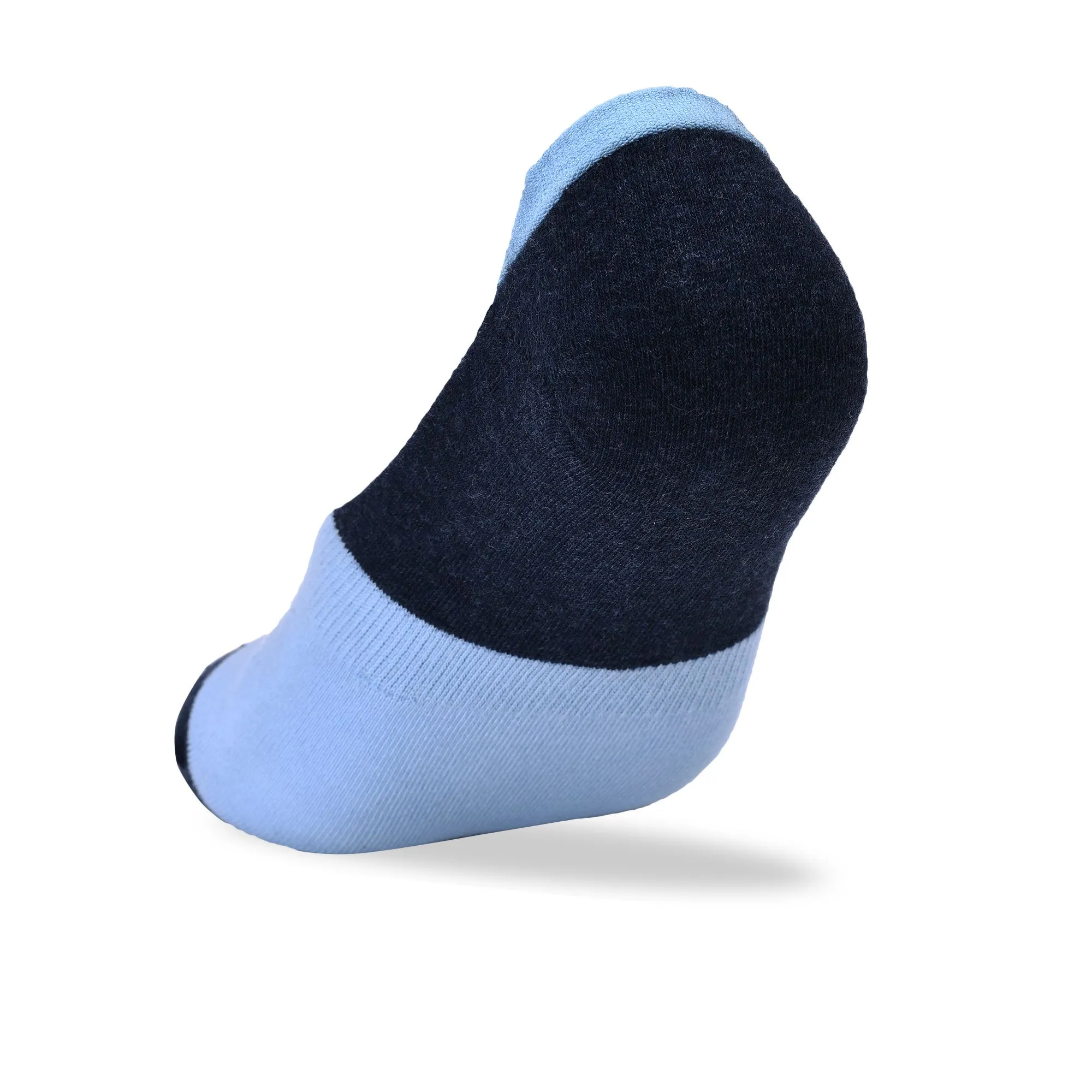 Sky blue/Denim no-show socks for men - Thumbnail 2