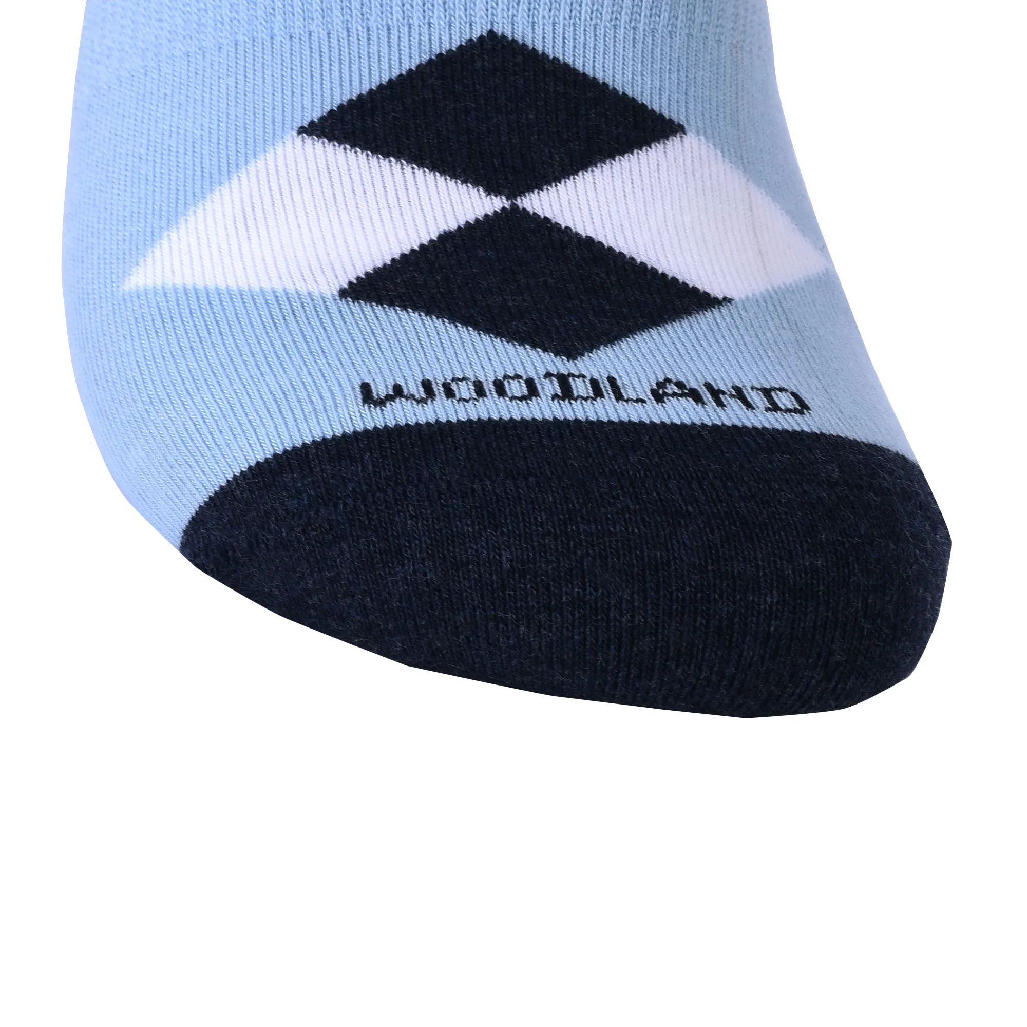 Sky blue/Denim no-show socks for men - Thumbnail 3