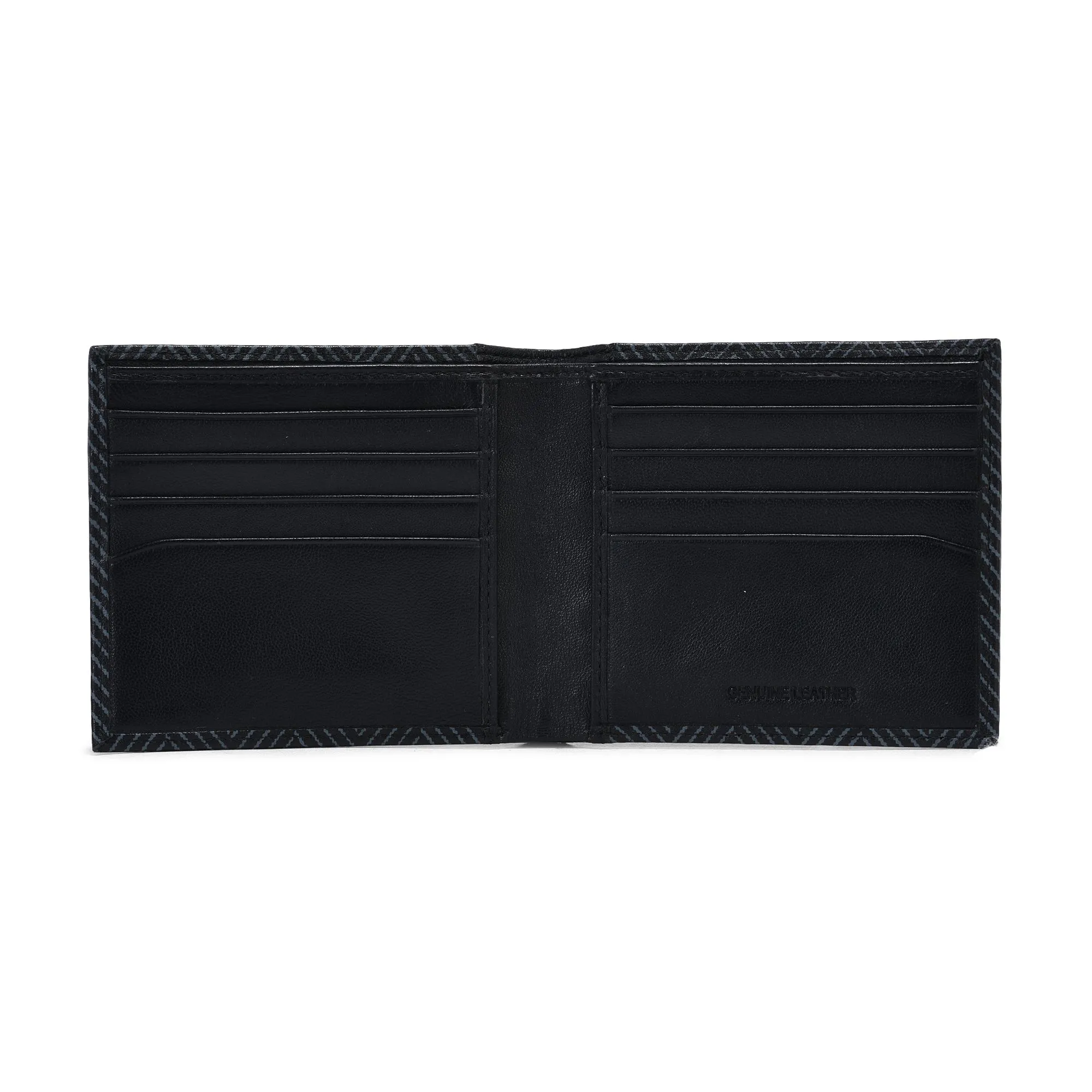 GREY/BLACK Leather Wallet - Thumbnail 3