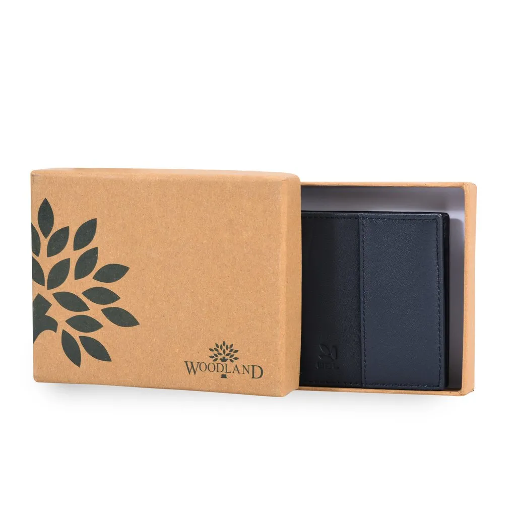 Navy Leather Wallet For Men - Thumbnail 4