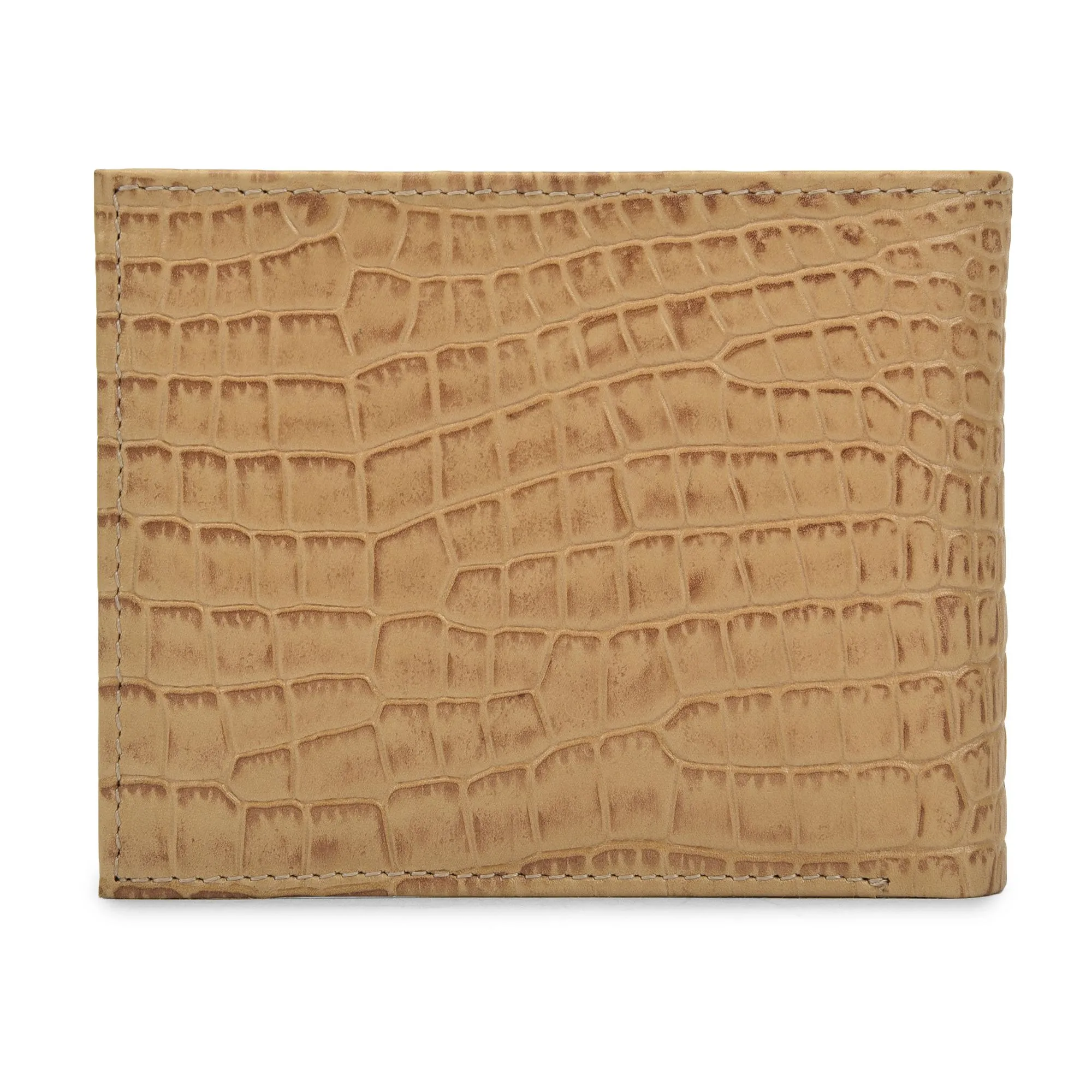 Camel/Tan bifold wallet for men - Thumbnail 3